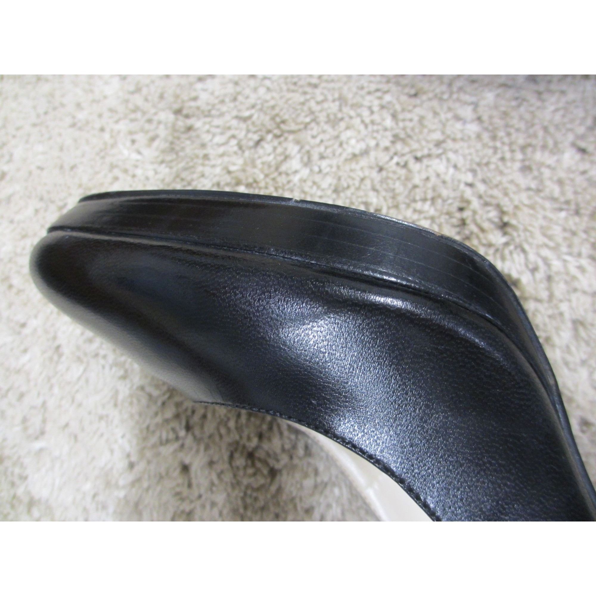 Nine West NINE WEST NWBEAUTIE PLATFORM BLACK LEATHER HEELS 8.5 MEDIUM Size US 8.5 / IT 38.5 - 8 Thumbnail