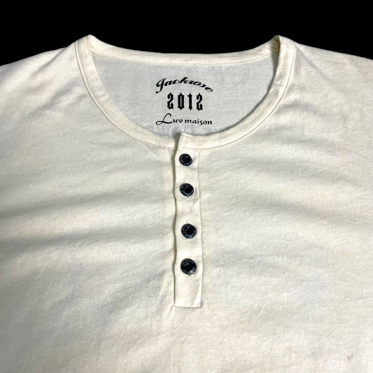 JACKROSE × Japanese Brand × Seditionaries 🇯🇵 JACKROSE 2012 LUV MAISON BACKHIT WORDING TSHIRT Size US M / EU 48-50 / 2 - 3 Thumbnail