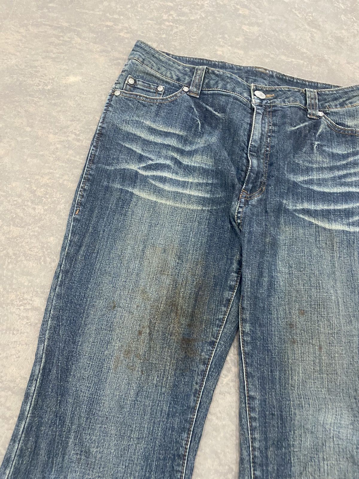 Hysteric Glamour VINTAGE JAPAN BRAND FLARE JEANS WASH LGB PUNK PANTS Size US 35 - 4 Thumbnail