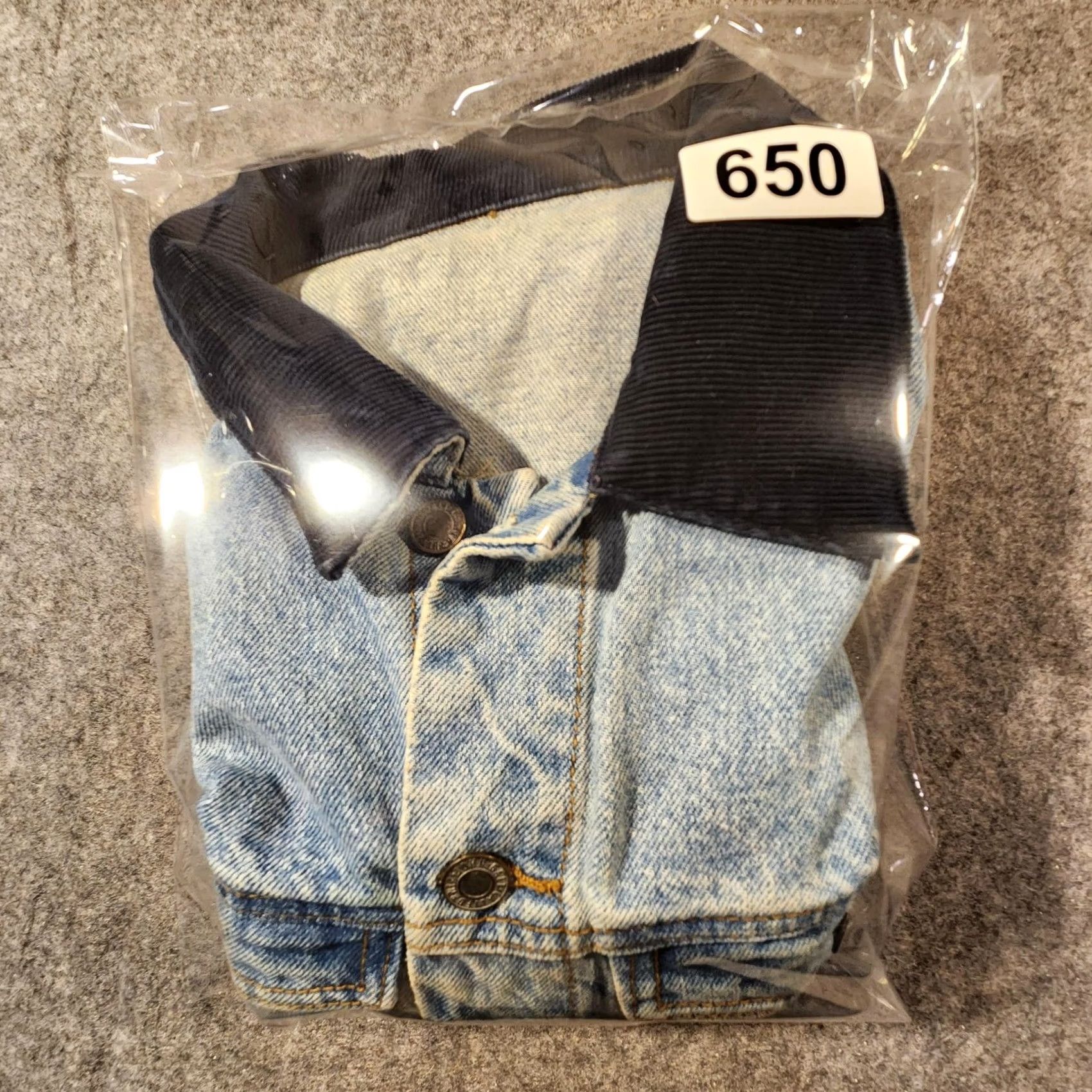 Denime VINTAGE John Galt Denim Jacket Womens Small Blue Trucker Corduroy Collar Size S / US 4 / IT 40 - 8 Thumbnail