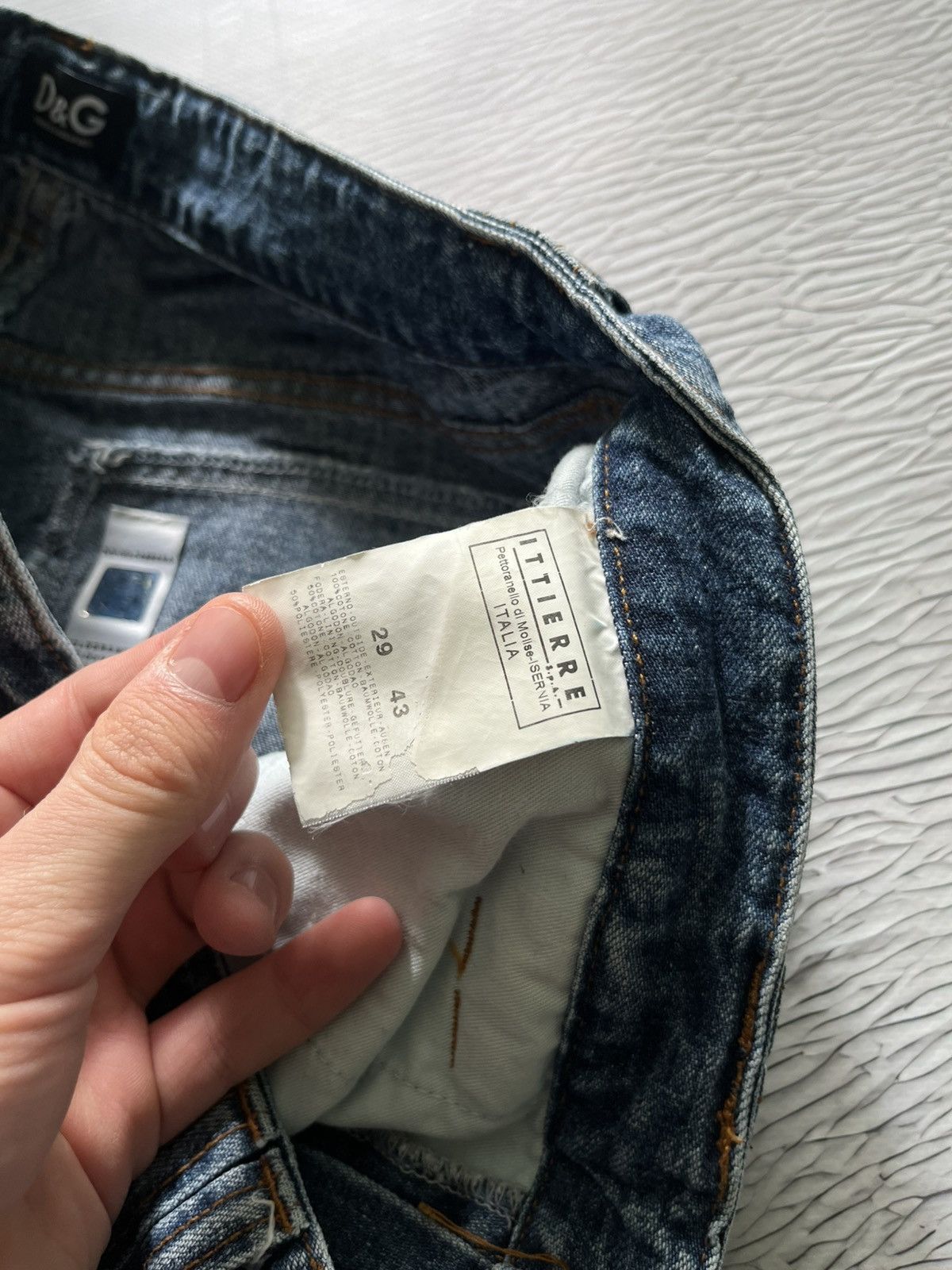 Dolce & Gabbana Dolce & Gabbana Vintage Denim Suit Jeans Luxury Blue Size 29" - 15 Thumbnail