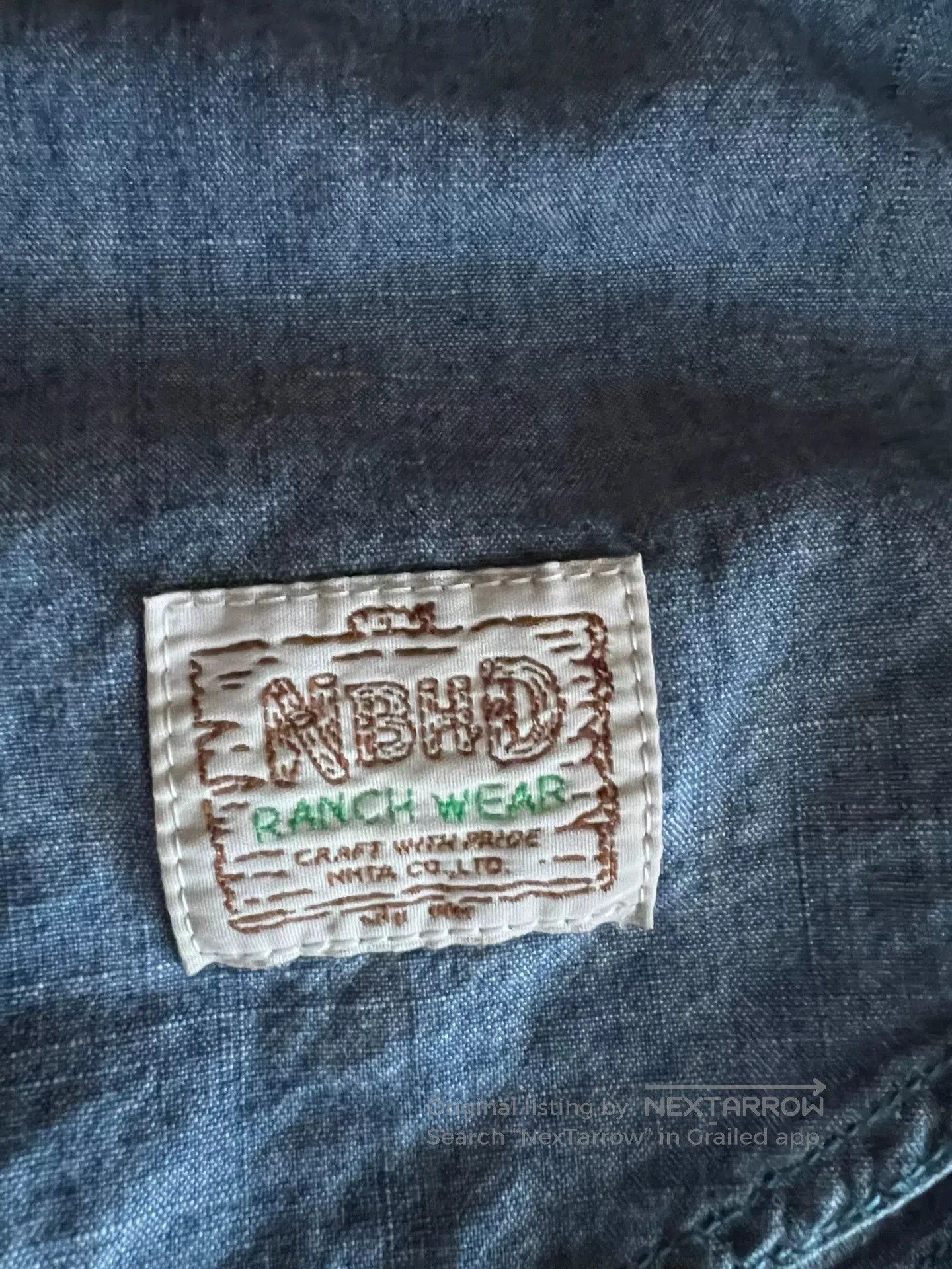 Neighborhood classic embroidered denim work shirt. Size US M / EU 48-50 / 2 - 8 Thumbnail