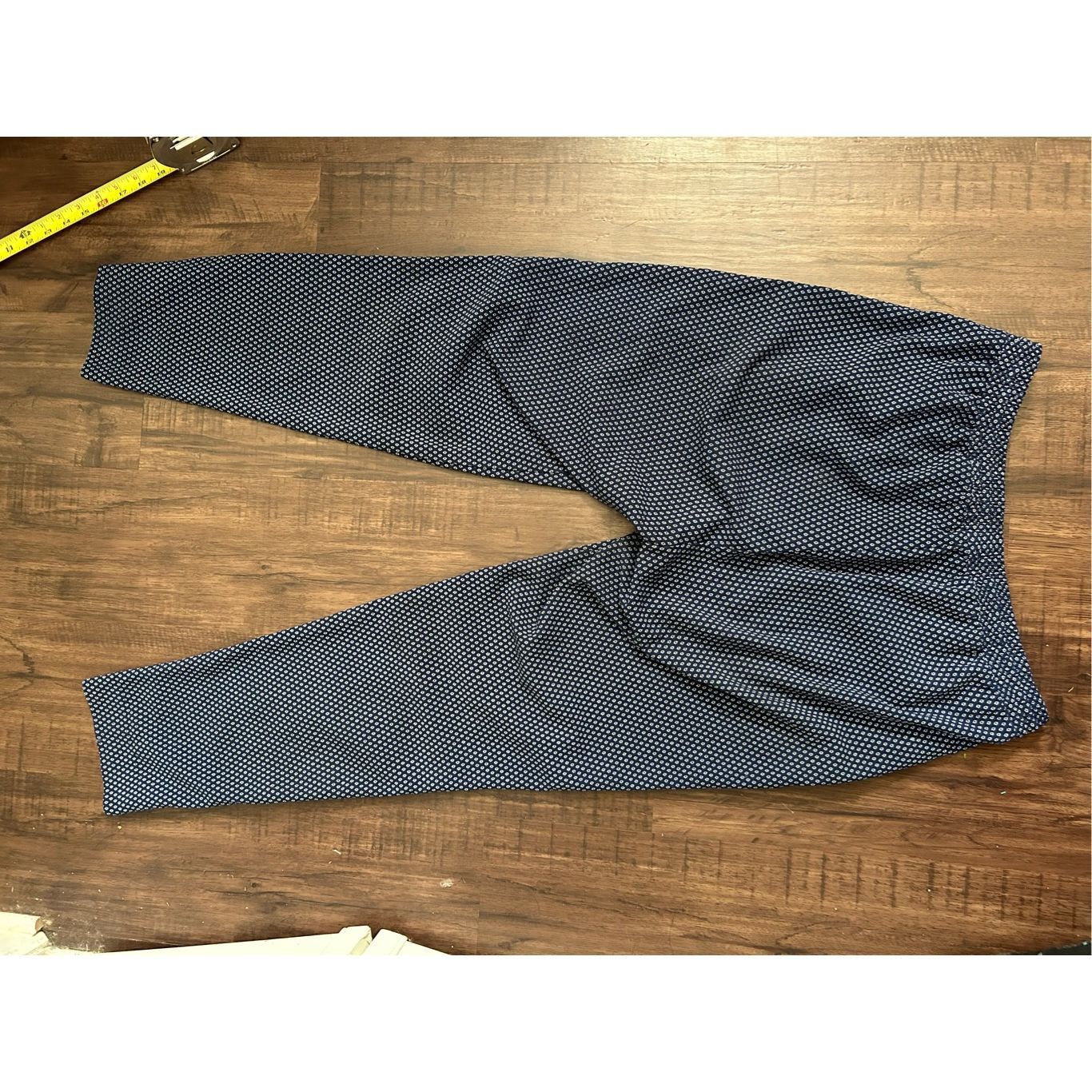 H&M H&M Blue Elastic Drawstring Waist Harem Pants with Pockets, Size 34" / US 12 / IT 48 - 7 Thumbnail
