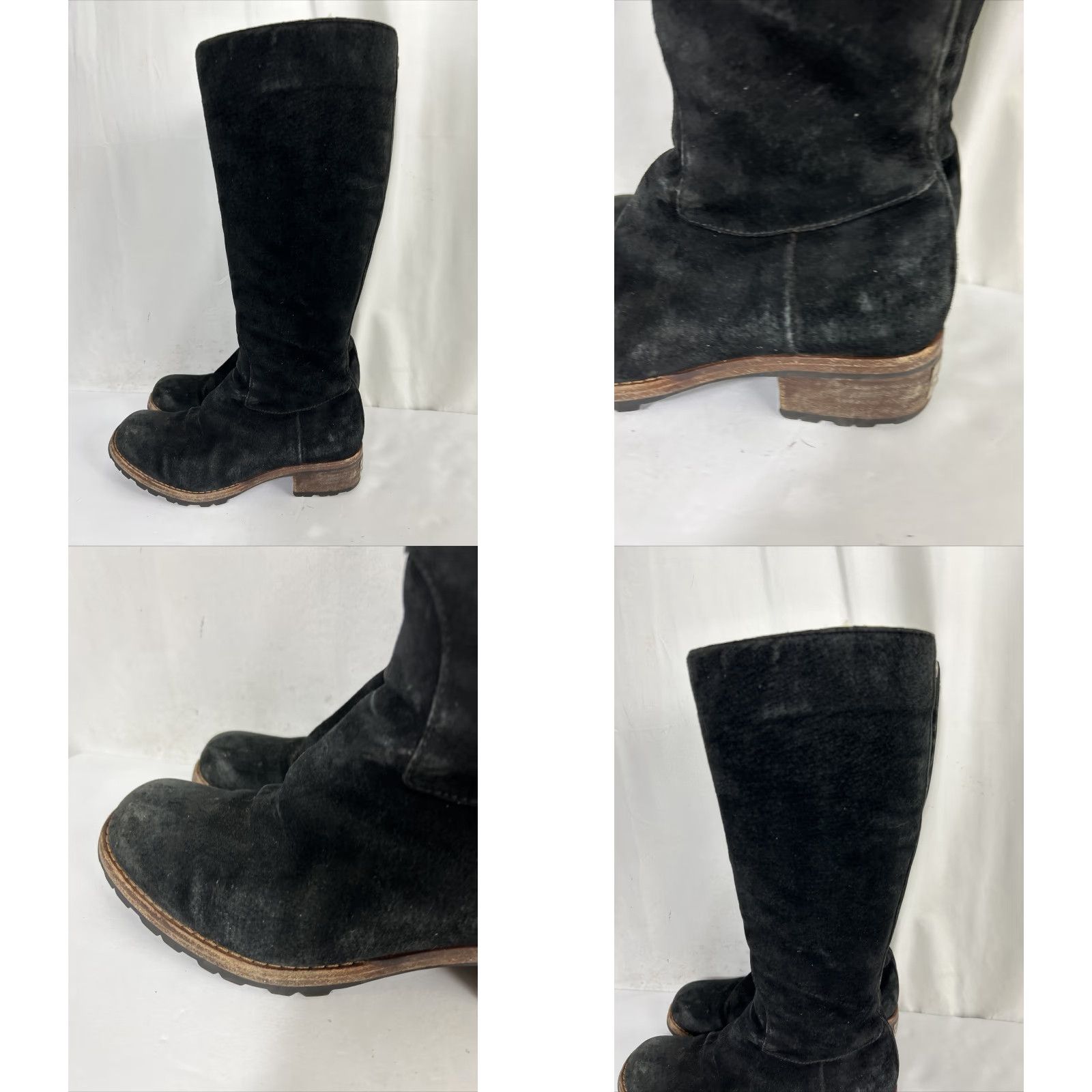Ugg VINTAGE UGG BROOME BLACK SUEDE TALL BOOTS WOMEN USA 7 F8009G Size US 7 / IT 37 - 8 Thumbnail