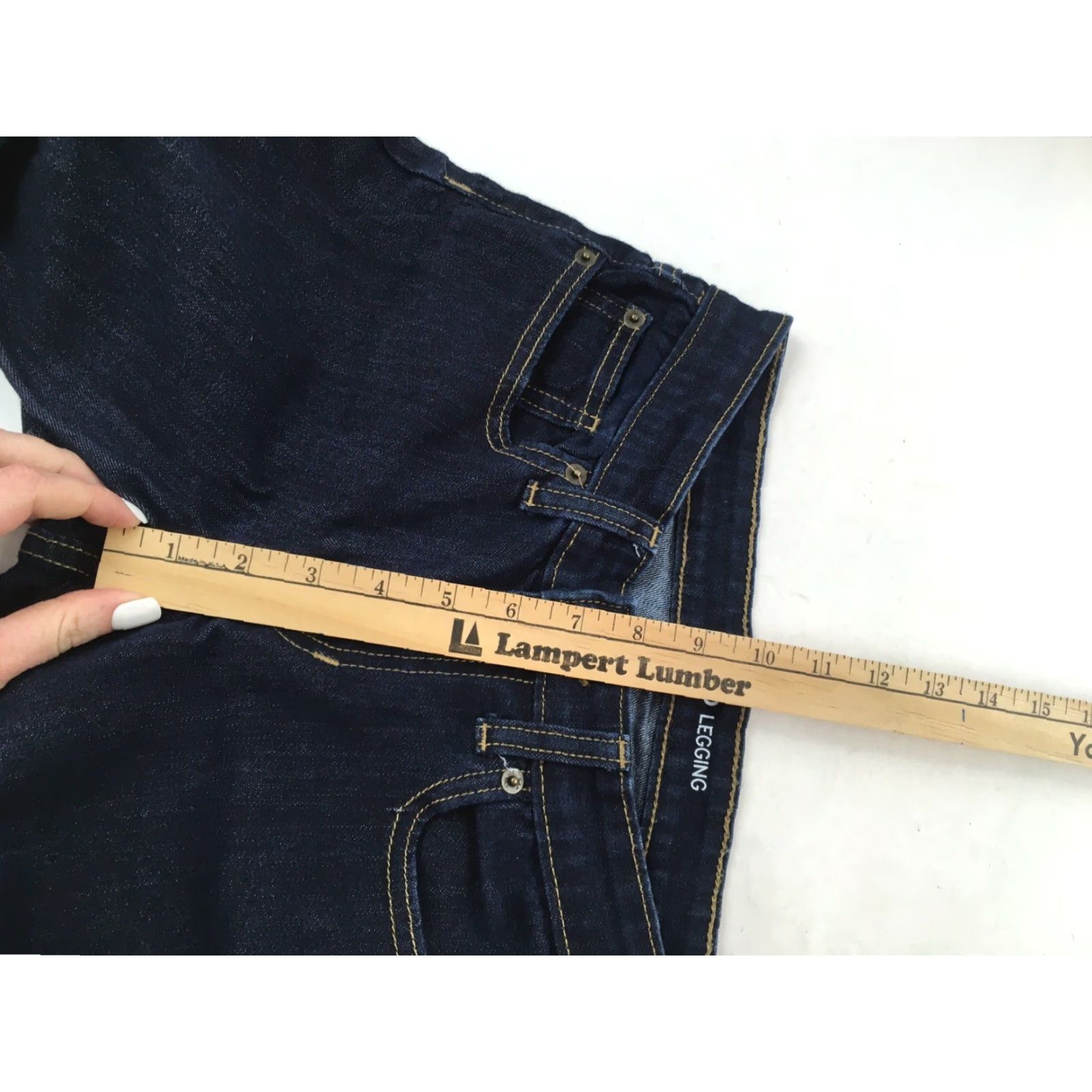 Gap Gap Jeans Size 0/25 Dark Wash Denim Mid Rise Stretchy Watch Pocket Womens Jeans Size 27" / US 4 / IT 40 - 6 Thumbnail