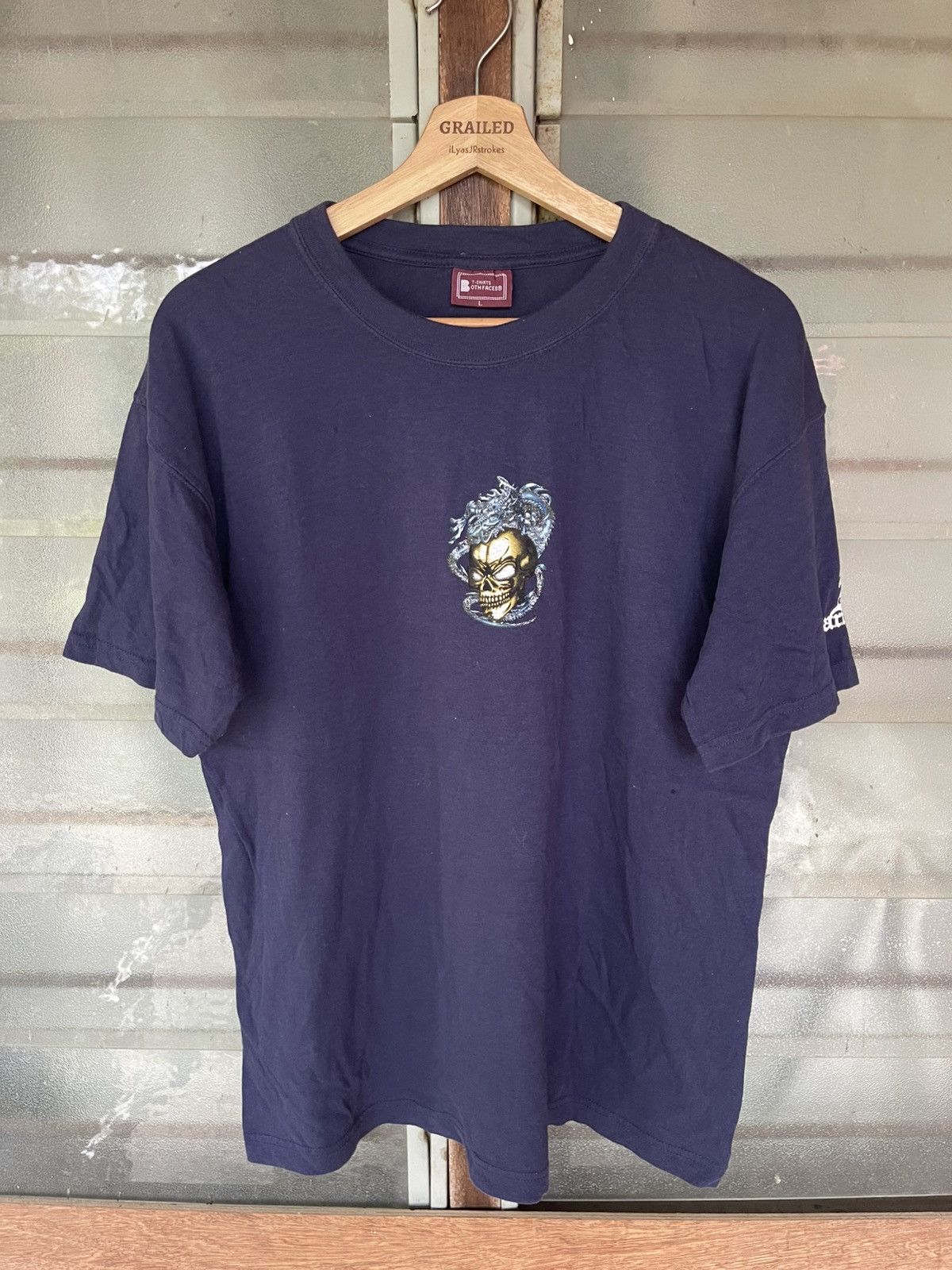 Vintage Vintage OTH FACES Skull Dragon Graphic Shirt Tee Size US L / EU 52-54 / 3 - 1 Thumbnail