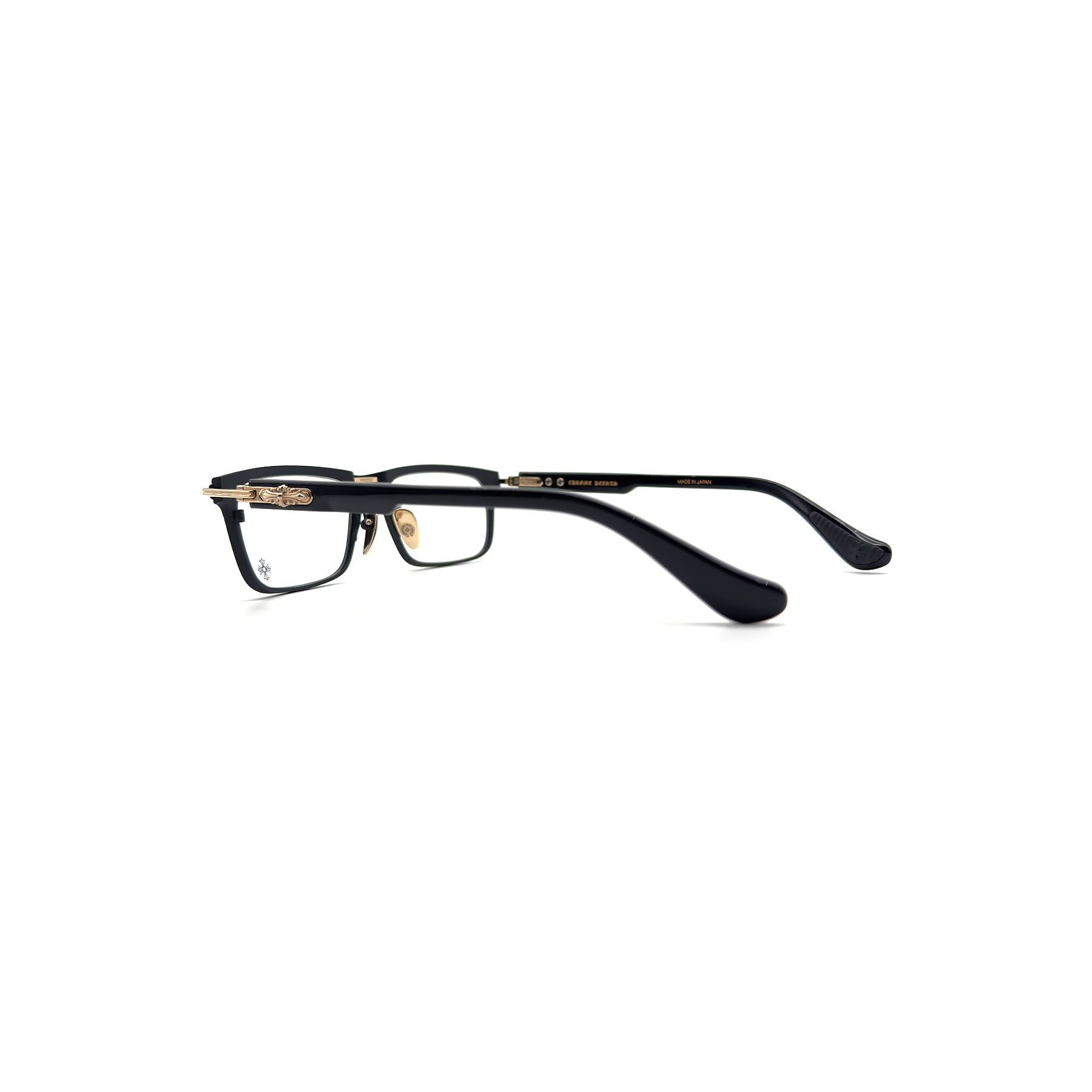 Chrome Hearts Chrome Hearts YOU'RE LATE BK/GP Cross Glasses Frame Size ONE SIZE - 3 Thumbnail