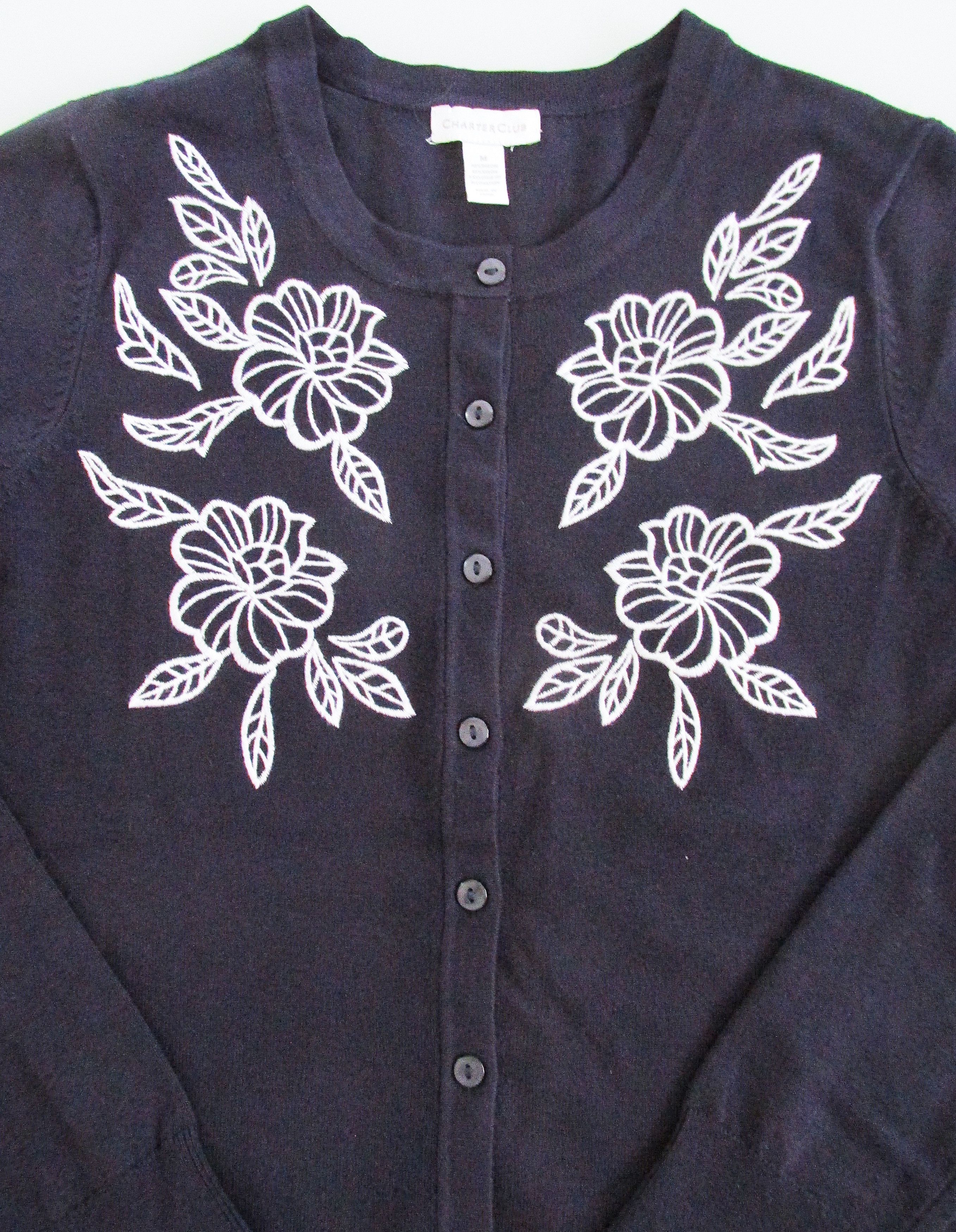 Charter Club Charter Club Women's Cotton Cardigan Sweaters Size Medium Size M / US 6-8 / IT 42-44 - 4 Thumbnail