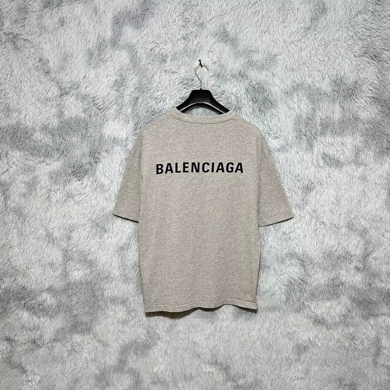 Balenciaga Balenciaga Front and back Logo short sleeve T-shirt grey Size US M / EU 48-50 / 2 - 2 Thumbnail