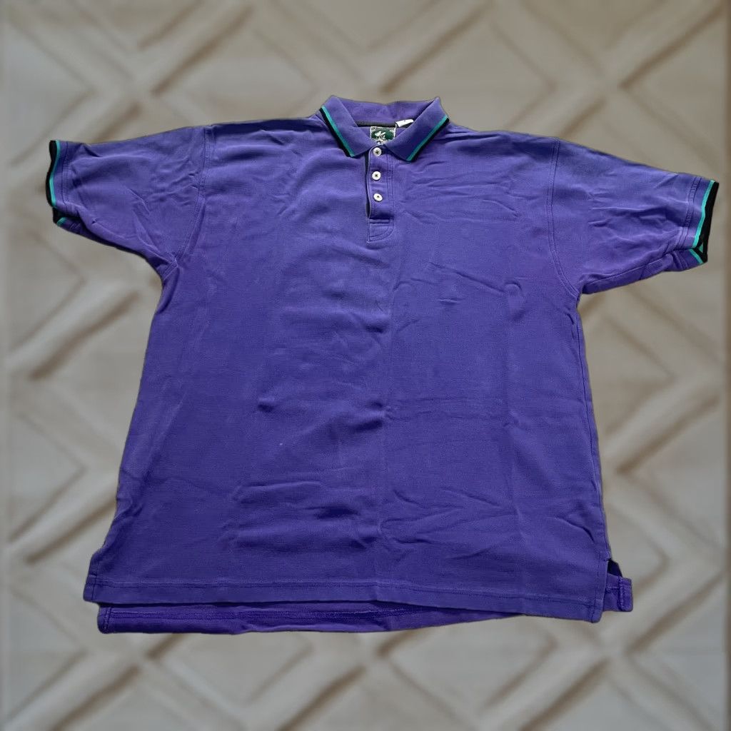 Vintage McIntosh & Seymour Polo Shirt Mens Medium Purple Cotton Sports Activewear Size US M / EU 48-50 / 2 - 1 Thumbnail