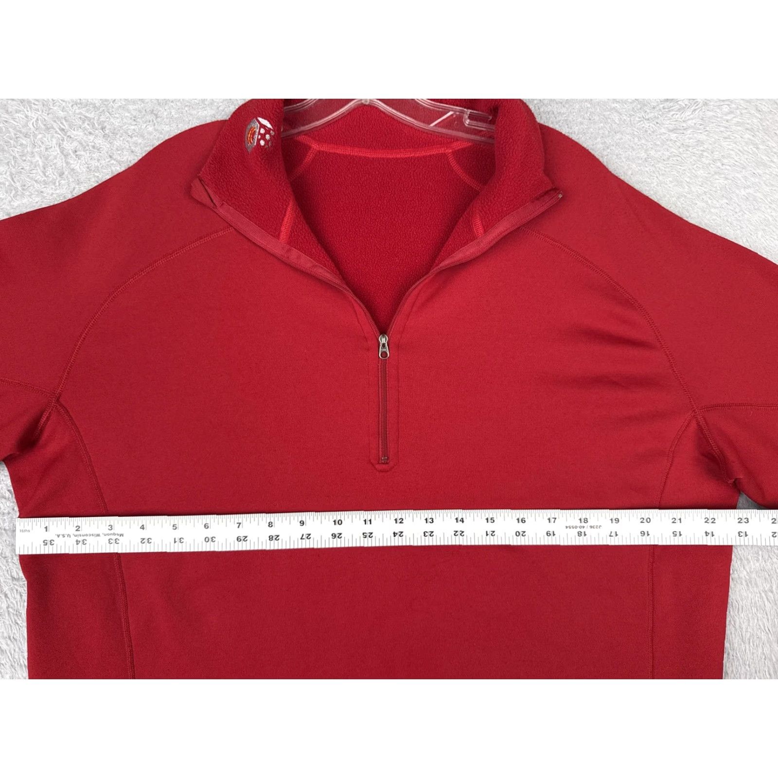 Mountain Hardwear Mountain Hardwear Sweater Womens XL Red Fleece 1/4 Zip Mock Long Sleeve Pullover Outdoor Hiking Casual Mens Womens Girls Boys Size XL / US 12-14 / IT 48-50 - 7 Thumbnail