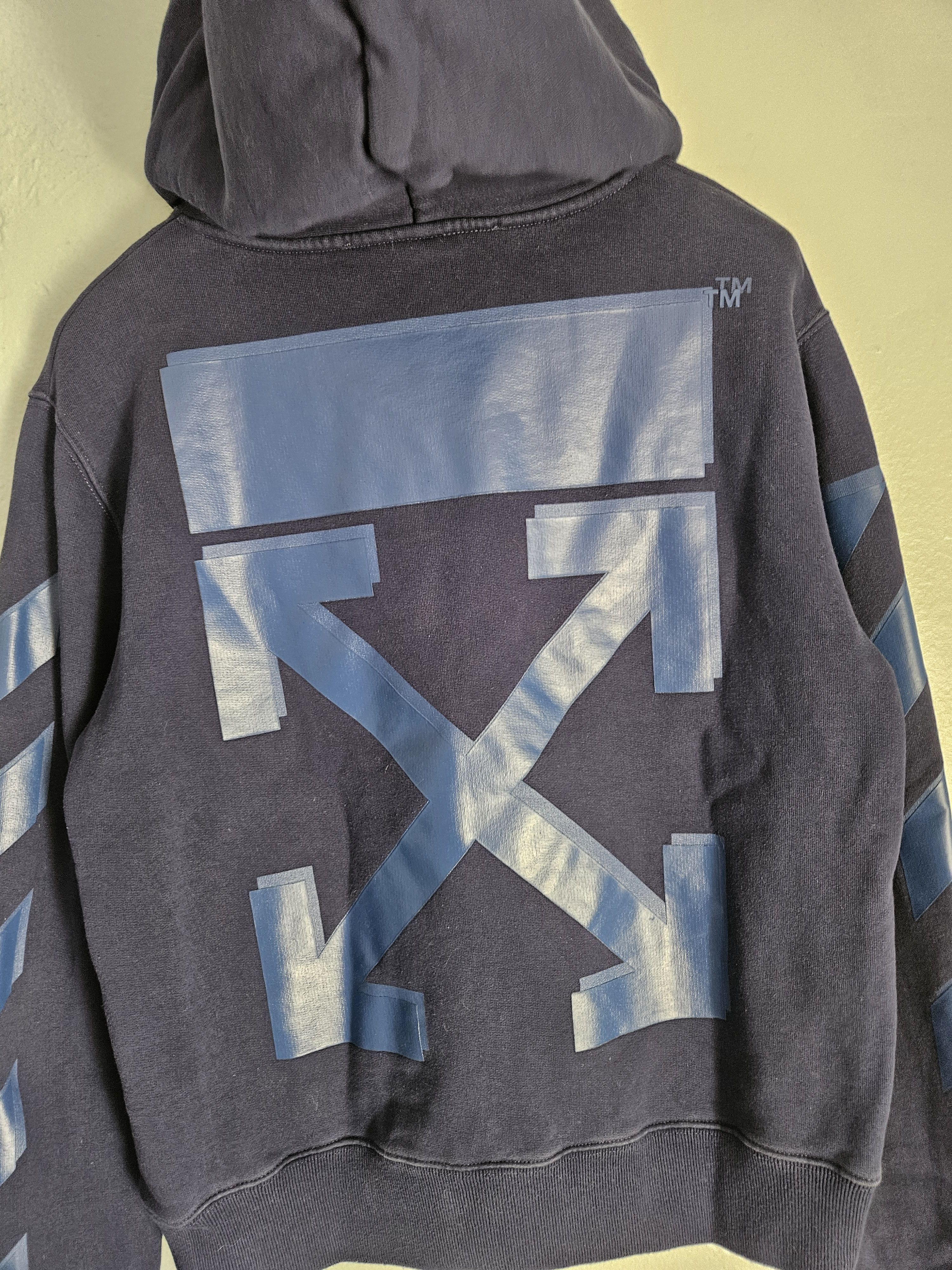 Off-White Oversized Blue Arrows Logo Hoodie Size US S / EU 44-46 / 1 - 3 Thumbnail