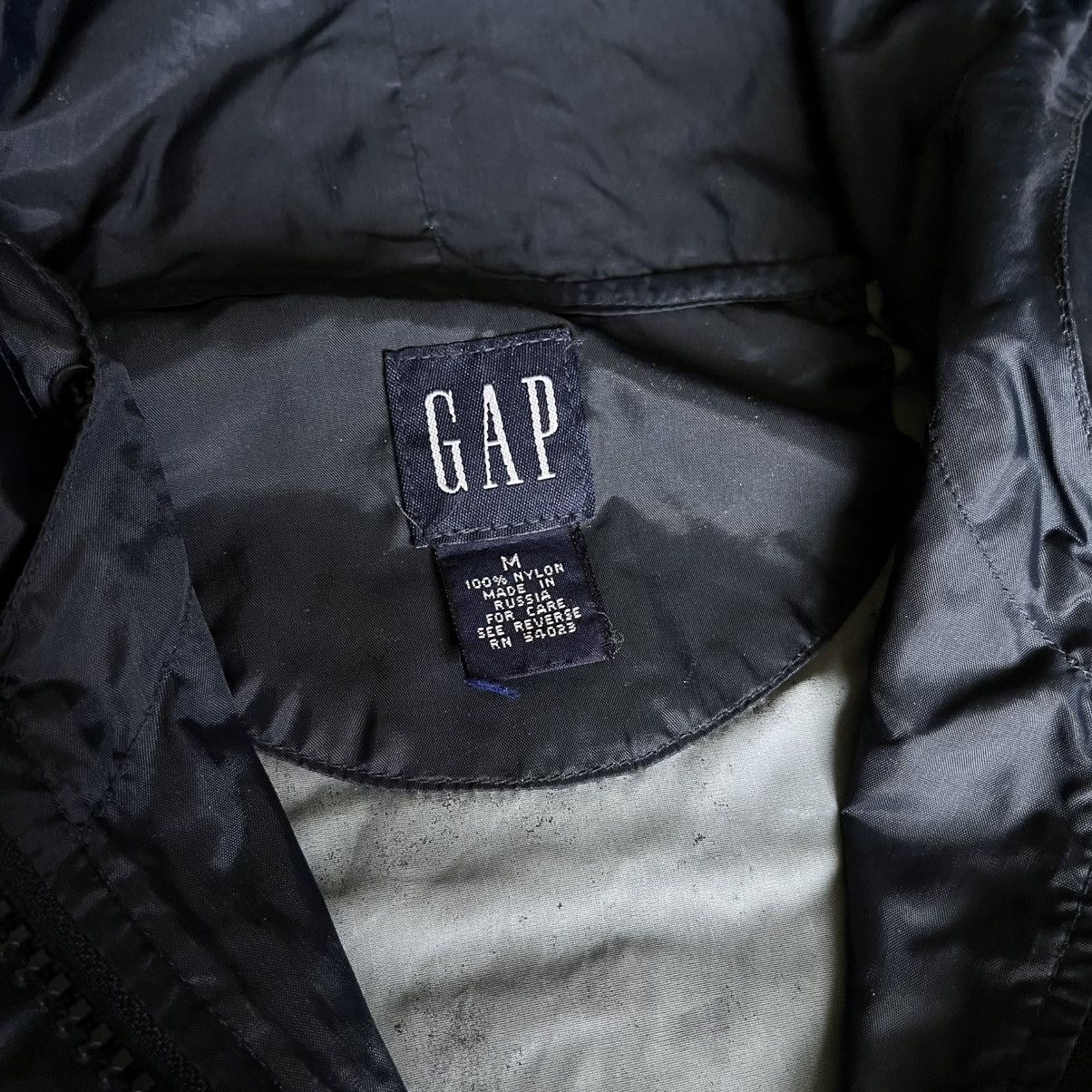 Gap × Vintage Vintage 90s GAP Spellout Arch Logo Anorak Windbreaker Jacket Size US M / EU 48-50 / 2 - 9 Thumbnail