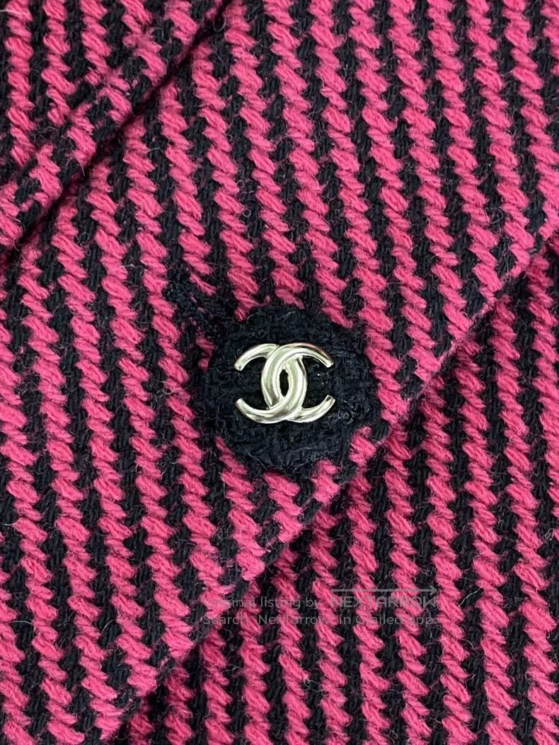 Chanel Chanel 20A red beaded rolled tweed jacket Size XS / US 0-2 / IT 36-38 - 4 Thumbnail