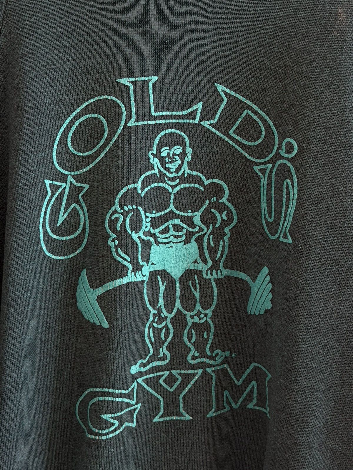Vintage *RARE* GOLD’S GYM 80s BODYBUILDING SWEATER BOXY Size US XL / EU 56 / 4 - 3 Thumbnail