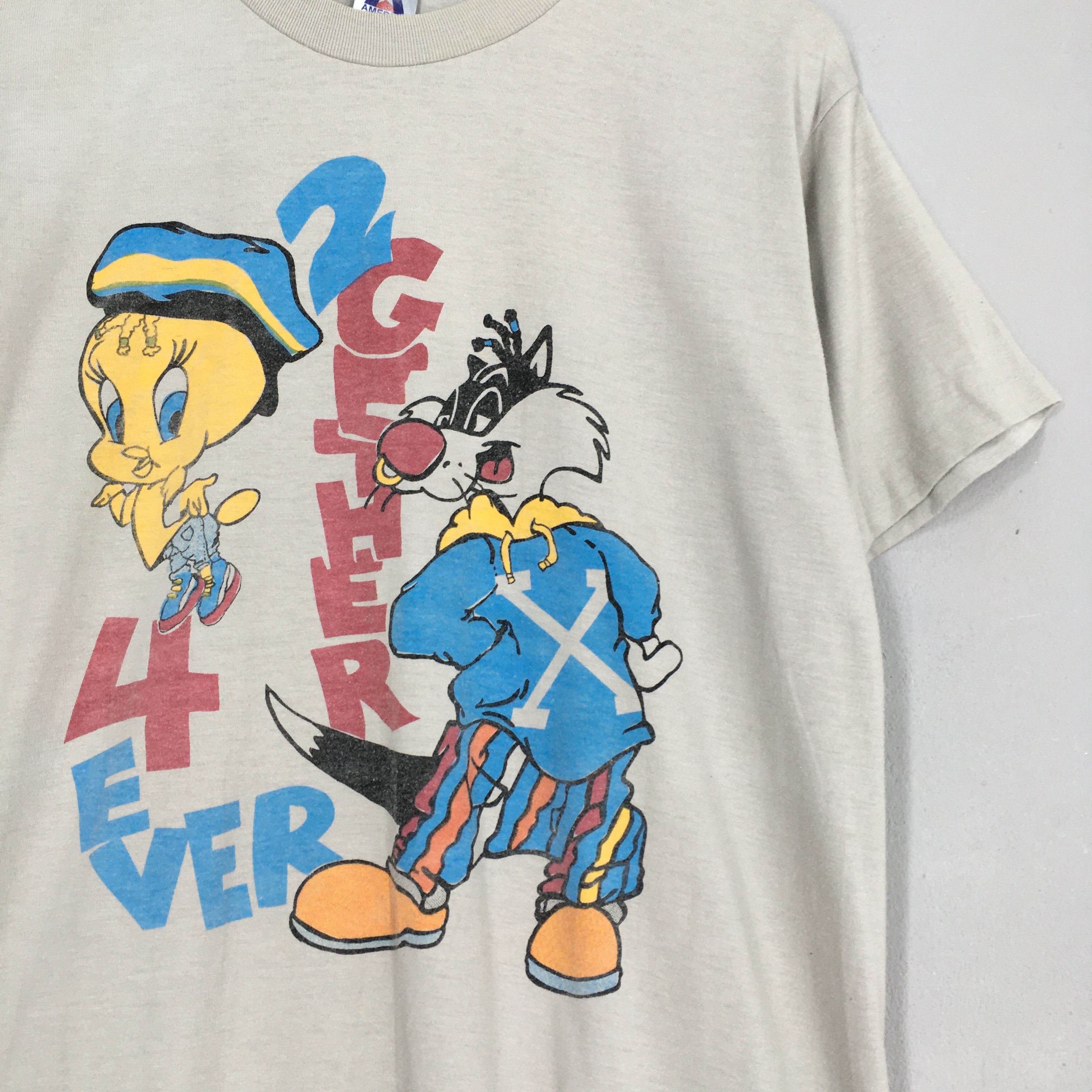 Cartoon Network × Vintage × Warner Bros Vintage Looney Tunes Tweety Sylvester Tshirt XLarge Size US XL / EU 56 / 4 - 2 Thumbnail