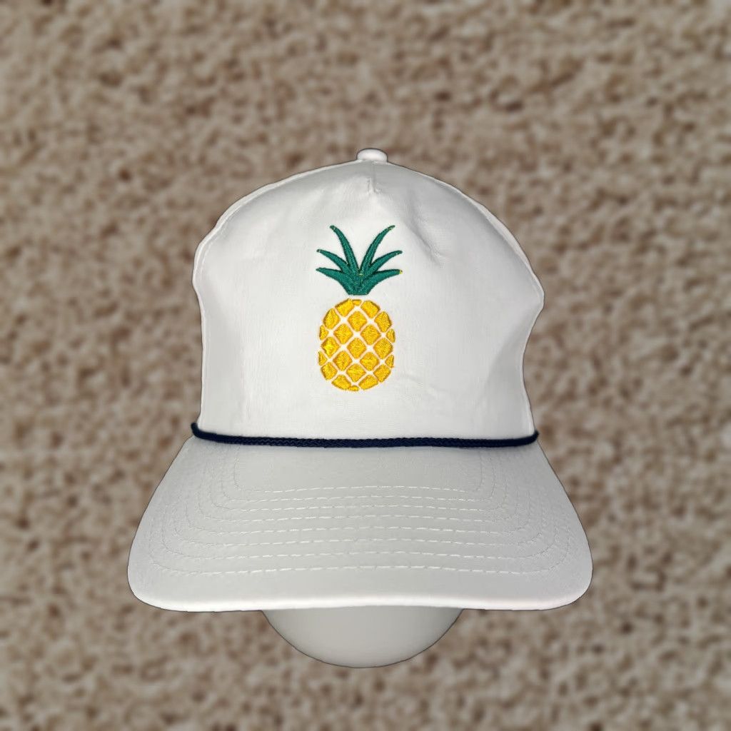 Imperial Pineapple Hat Cap Snap Back Adult One Size White Poly Spandex Imperial Hat Cap Size ONE SIZE - 1 Thumbnail