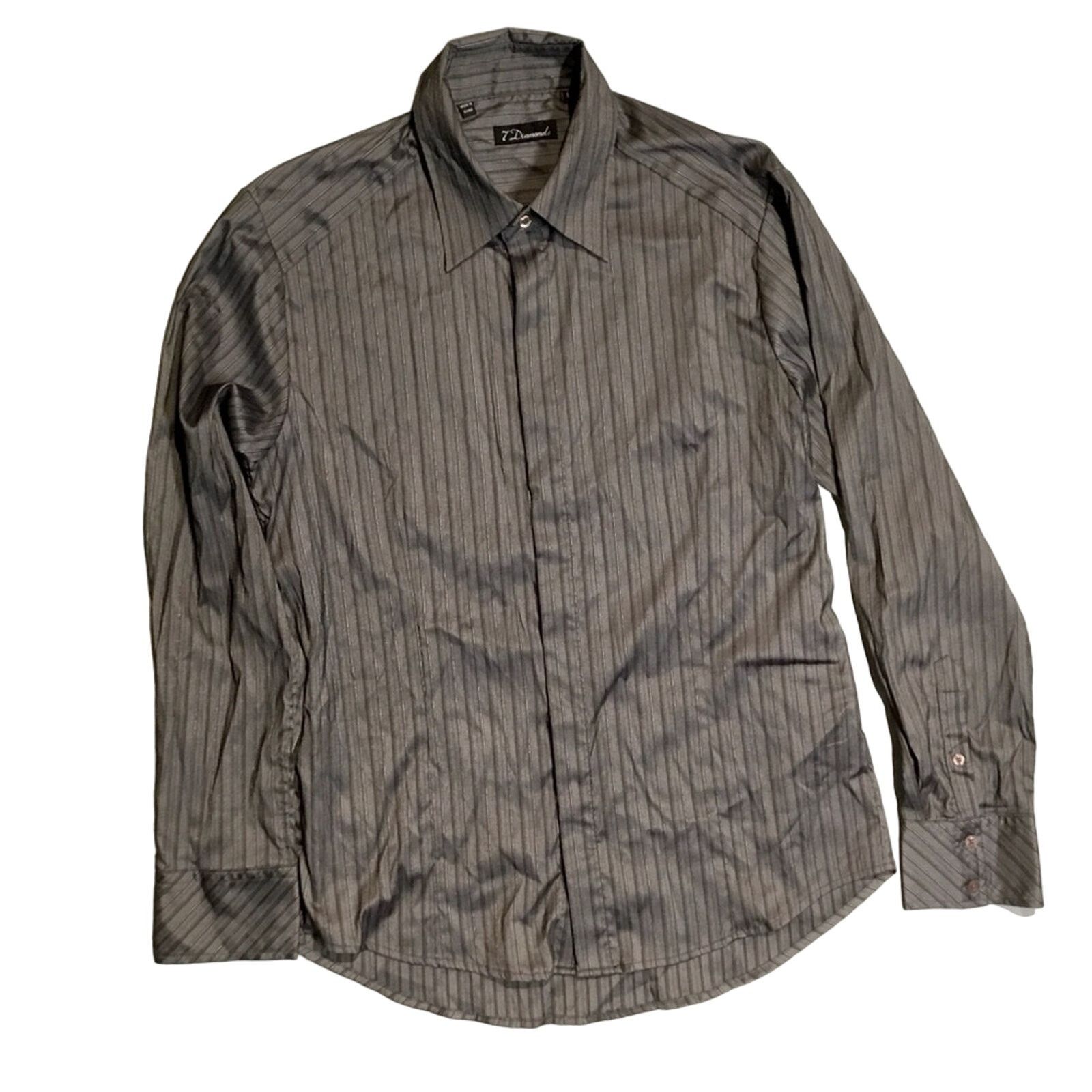7Diamonds 7 Diamonds Men’s Dress Shirt Size US L / EU 52-54 / 3 - 3 Thumbnail