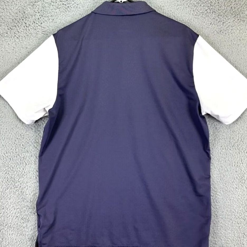 Adidas Adidas Polo Shirt Mens L Purple White Colorblock Polo Golf Rugby EUC Size US L / EU 52-54 / 3 - 2 Thumbnail
