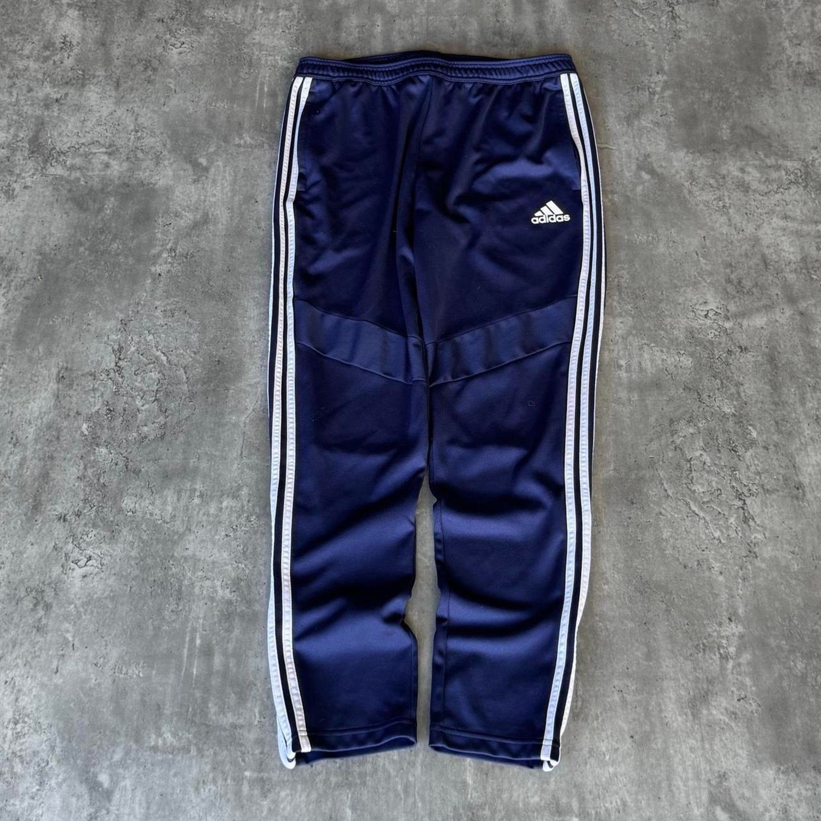 Adidas × Vintage Vintage Y2K Adidas Blue & White Three Stripes Sweatpants Size US 36 / EU 52 - 1 Thumbnail