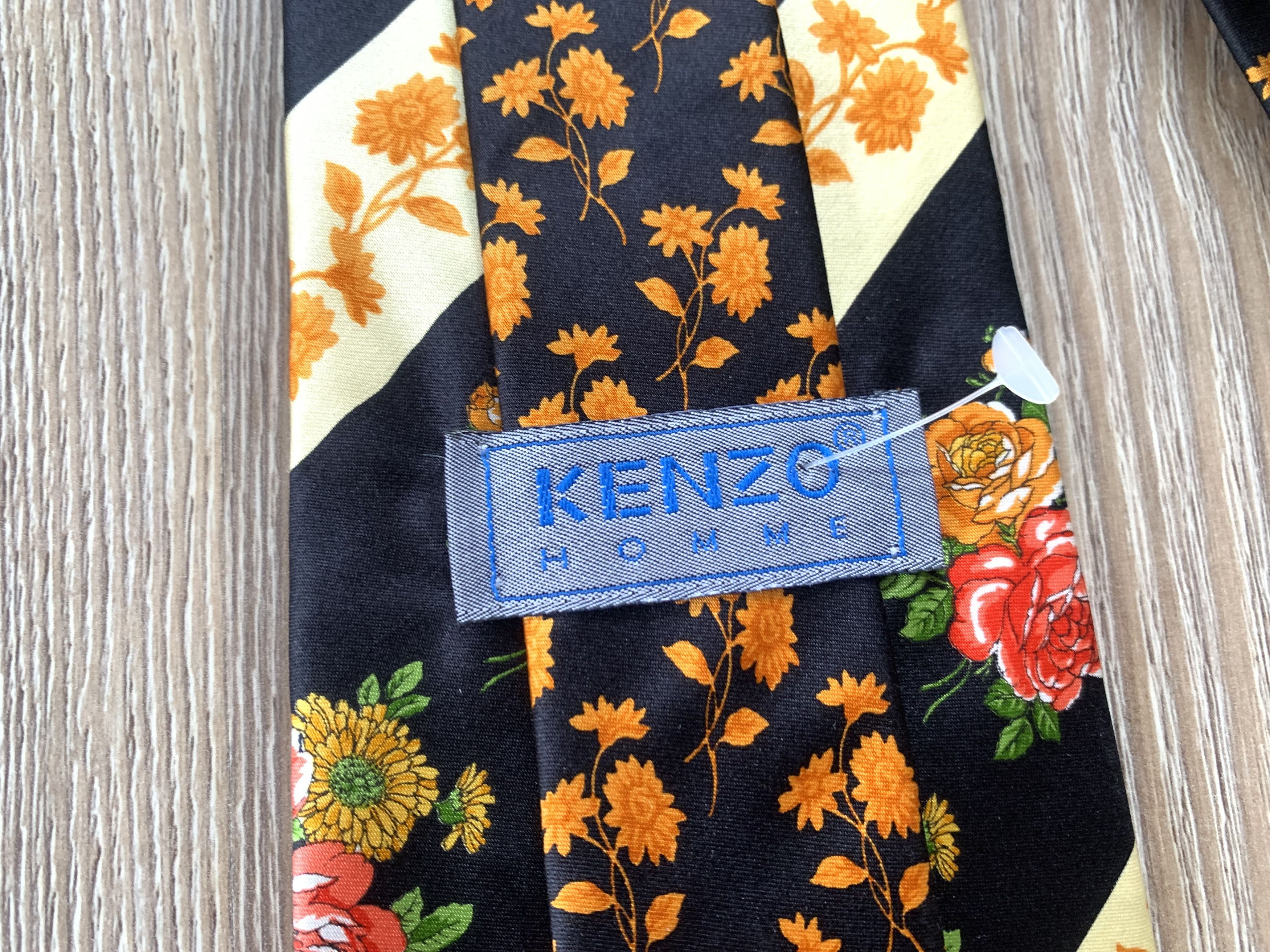 Kenzo Rare Kenzo Homme Italian Flower Printed Silk Tie Size ONE SIZE - 7 Thumbnail