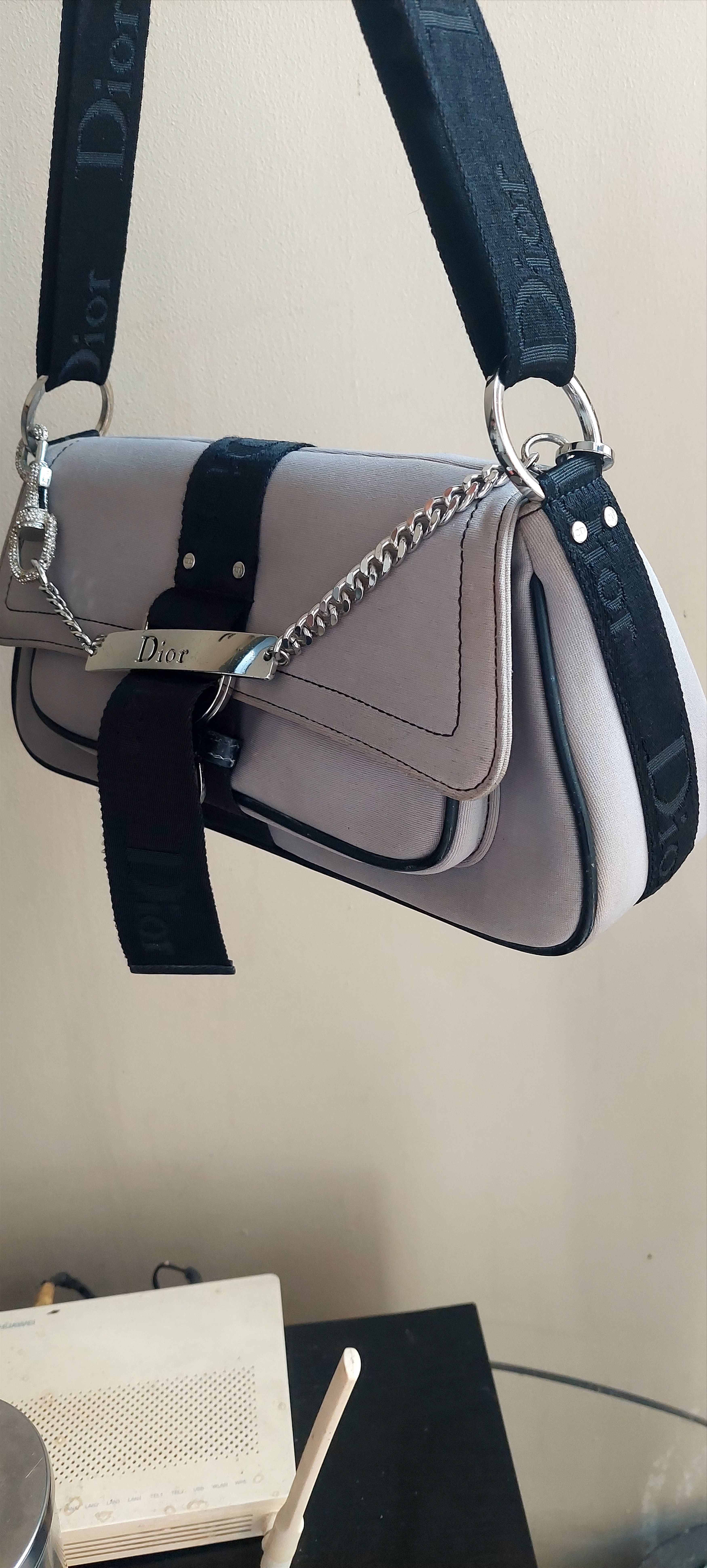 Christian Dior Monsieur Christian Dior John Galliano Grey Satin Size ONE SIZE - 3 Thumbnail