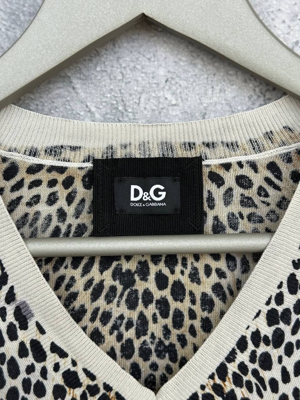 Dolce & Gabbana Dolce & Gabbana Y2k Leopard Top V-Neck Silk Sweater 2000s LS Size S / US 4 / IT 40 - 12 Thumbnail