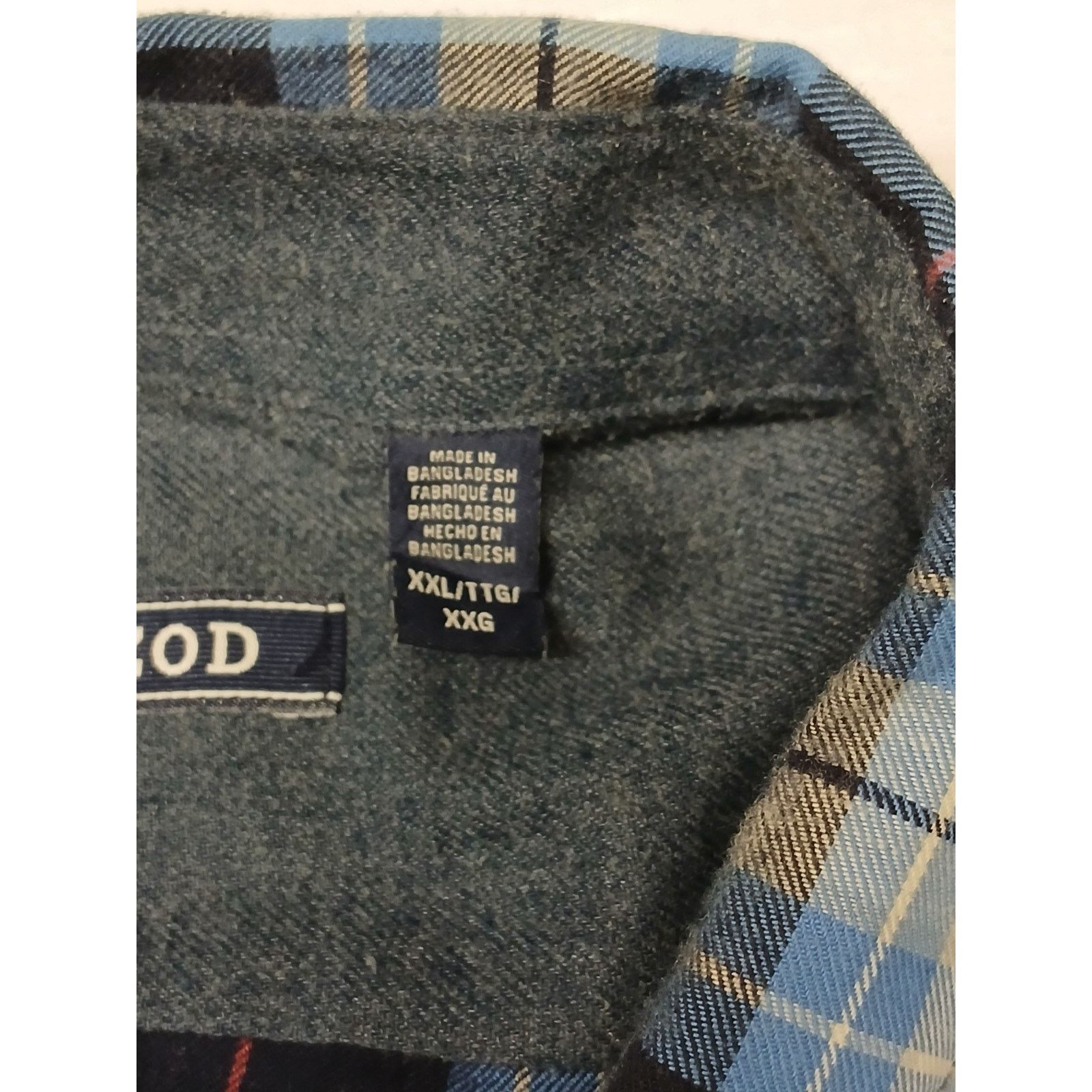 Izod Izod (2XL) Men's Blue Plaid Button Long Sleeve Dress Shirt Size US XXL / EU 58 / 5 - 5 Thumbnail