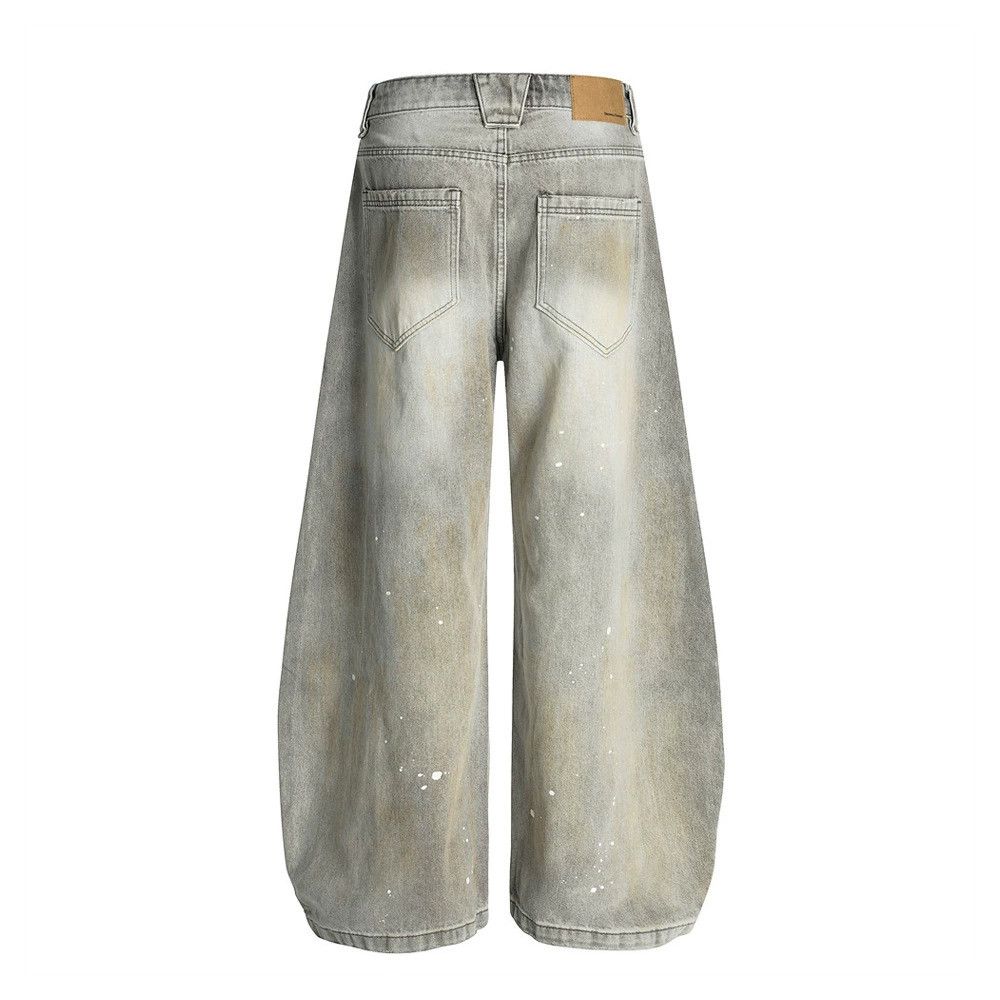 Vintage Men's punk ink-splashed ripped distressed scimitar jeans Size US 32 / EU 48 - 2 Thumbnail