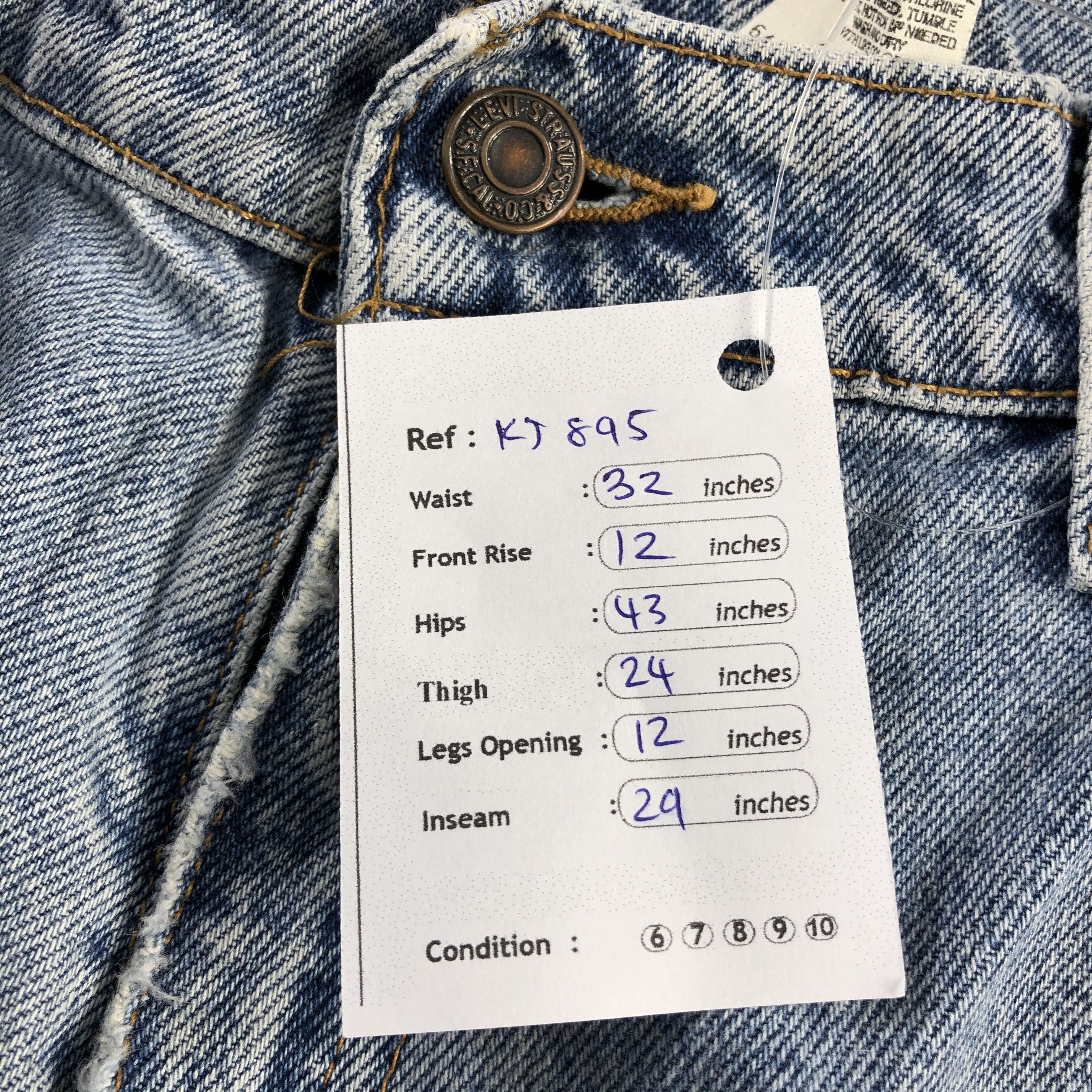 Levi's Vintage 90s Levi's 921 Jeans Medium Wash Denim KJ895 Size US 32 / EU 48 - 15 Thumbnail