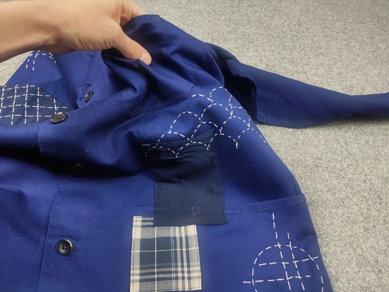 Japanese Brand Vintage 80's Friendship French Chore Sashiko Jacket Yohji Size US L / EU 52-54 / 3 - 12 Thumbnail