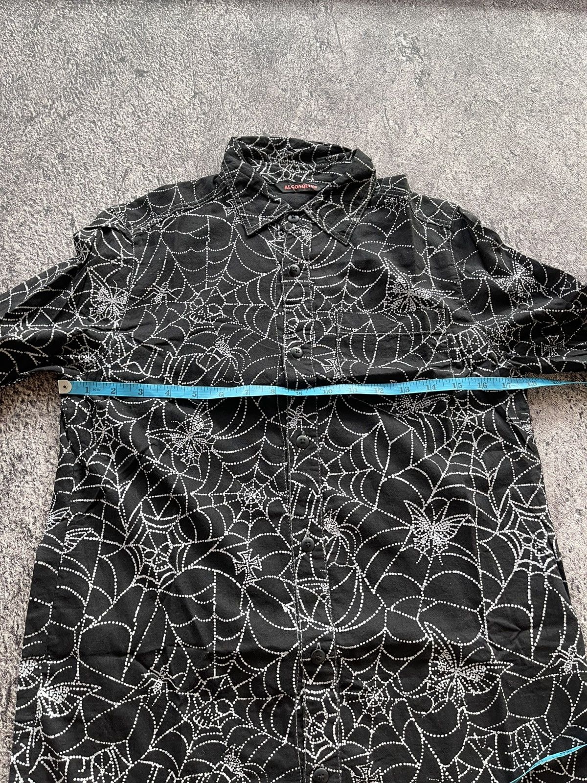 Japanese Brand Y2K Algonquins skull spider webs shirt Size US M / EU 48-50 / 2 - 8 Thumbnail