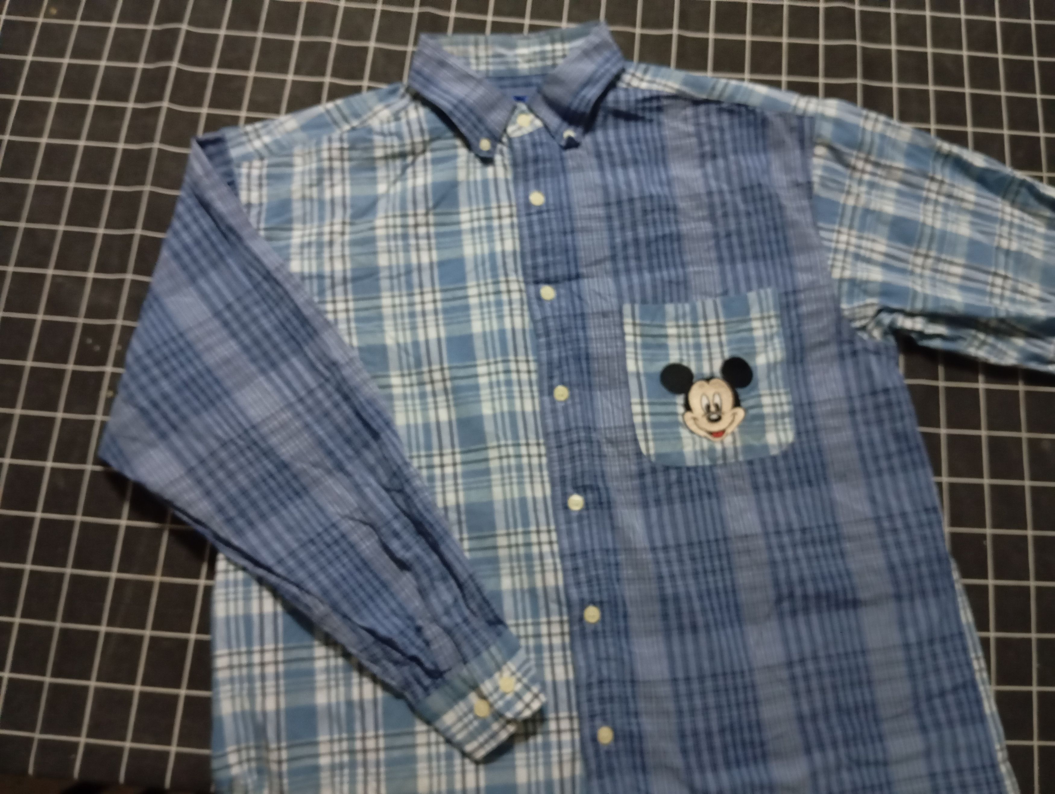 Disney Disney Mickey Mouse shirt Embroidered 🪡 Checkered Pocket Size US L / EU 52-54 / 3 - 2 Thumbnail