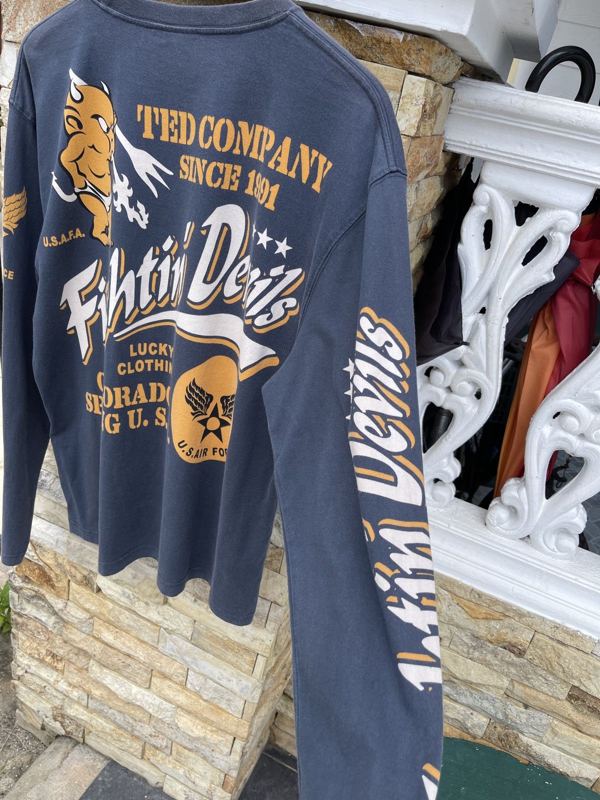 Japanese Brand Rare🔥Tedman Air Force Long Sleve T Shirt Size US L / EU 52-54 / 3 - 7 Thumbnail