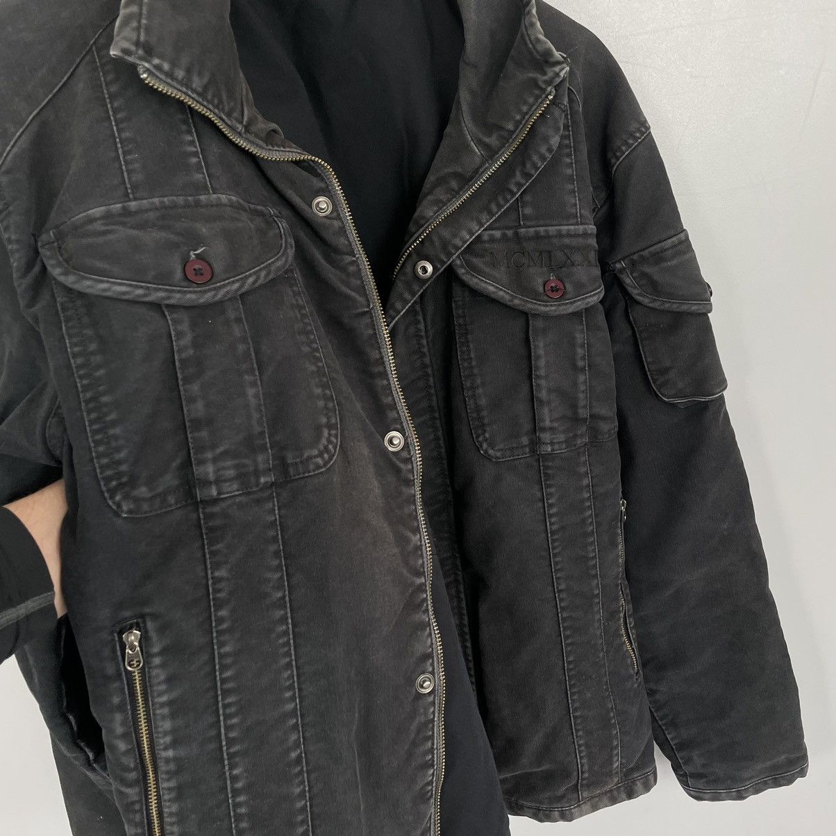 Nike × Vintage Vintage 90’s Nike distressed Denim Jacket y2k Size US M / EU 48-50 / 2 - 7 Thumbnail