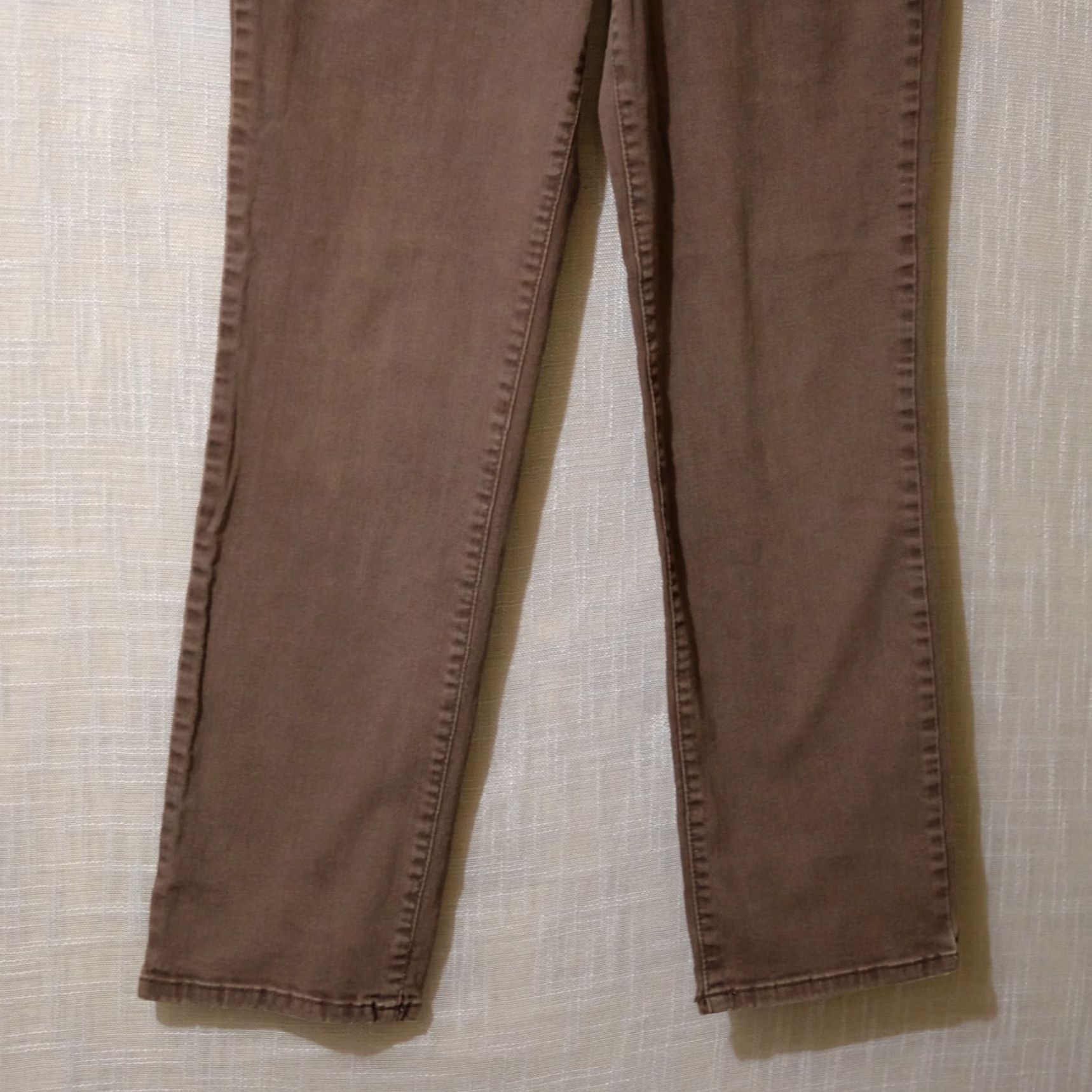 Vintage Bandolino Mandie Jeans Stretch Mid-Rise Brown Denim Women's 10 Straight #H98-10 Size 32" / US 10 / IT 46 - 3 Thumbnail