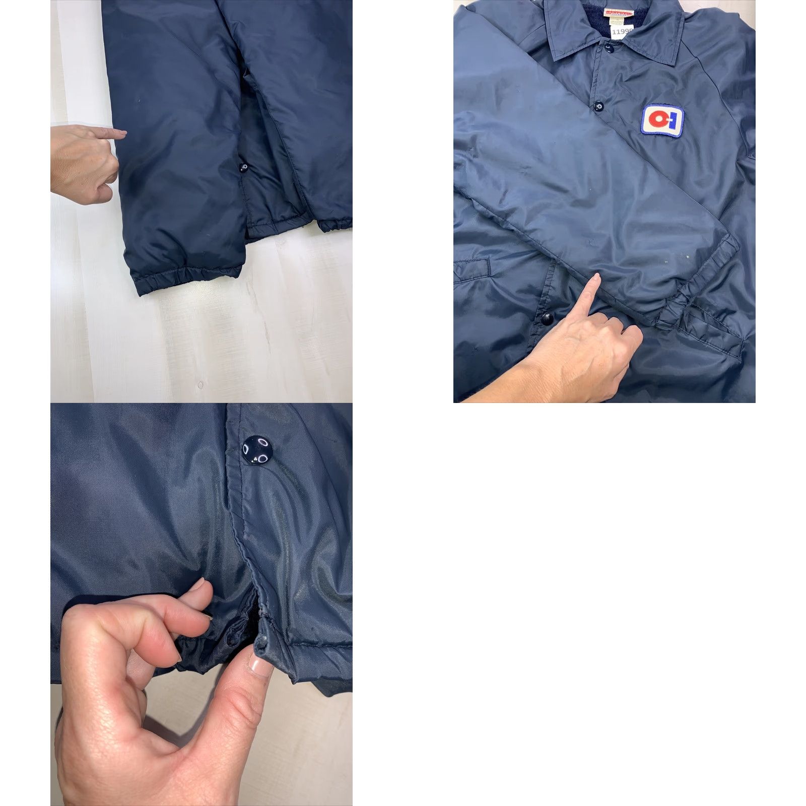 Vintage Hartwell Mens Navy Blue Fleece Lined Nylon Jacket Medium USA Made Size US M / EU 48-50 / 2 - 10 Thumbnail