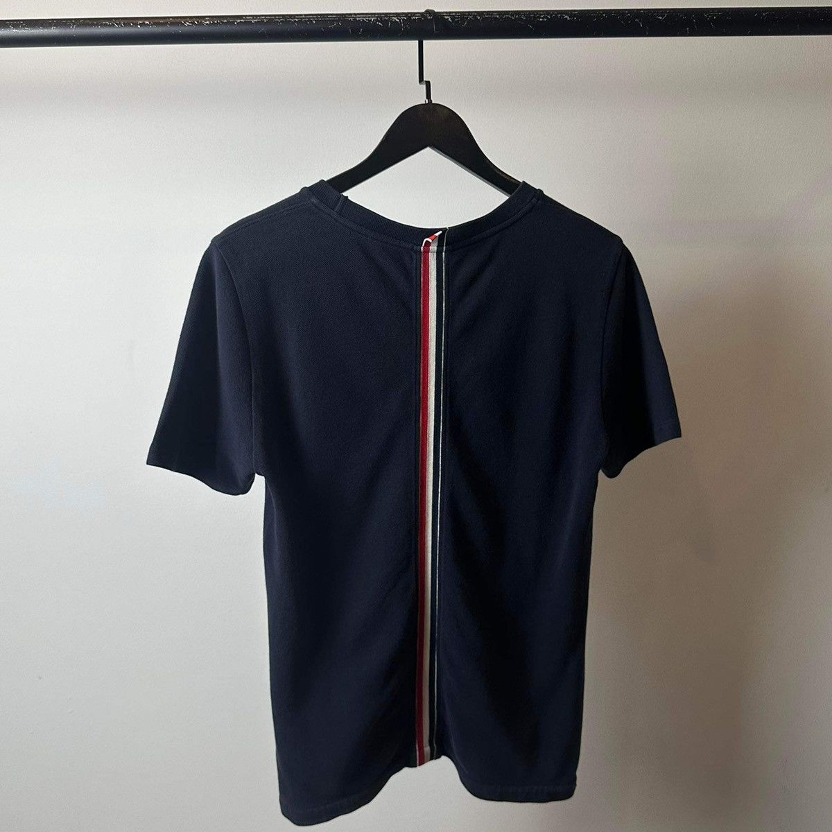Thom Browne THOM BROWNE “BACK STRIPED” NAVY T SHIRT Size US L / EU 52-54 / 3 - 2 Thumbnail