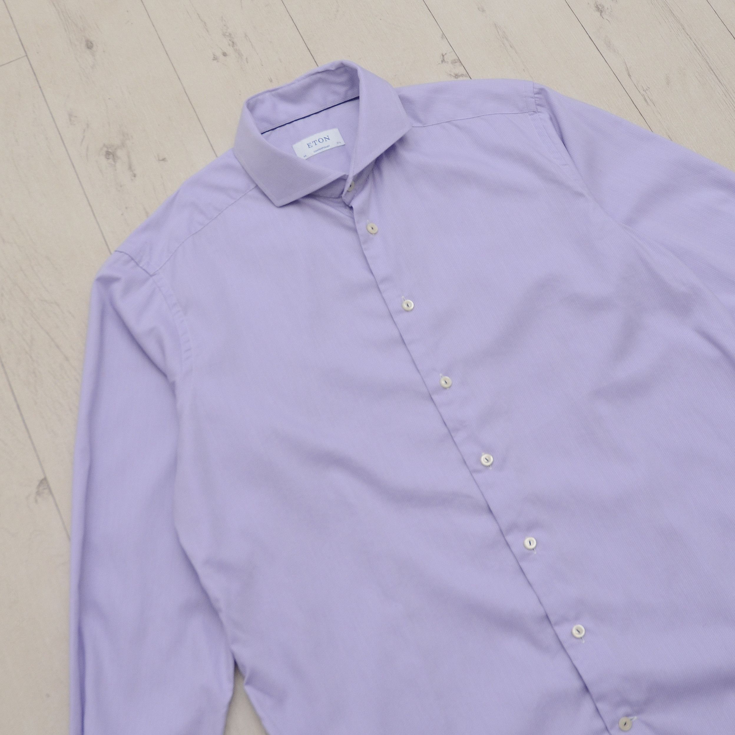 Eton Eton Contemporary Twill Formal Button Up Long Sleeve Shirt Size US L / EU 52-54 / 3 - 3 Thumbnail