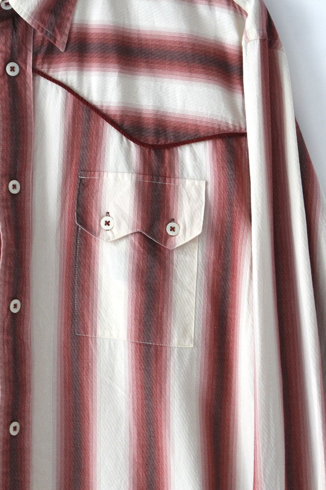 PPFM SS2002 PPFM SECRET POCKET OMBRÉ STRIPE WESTERN SHIRT Size US M / EU 48-50 / 2 - 6 Thumbnail