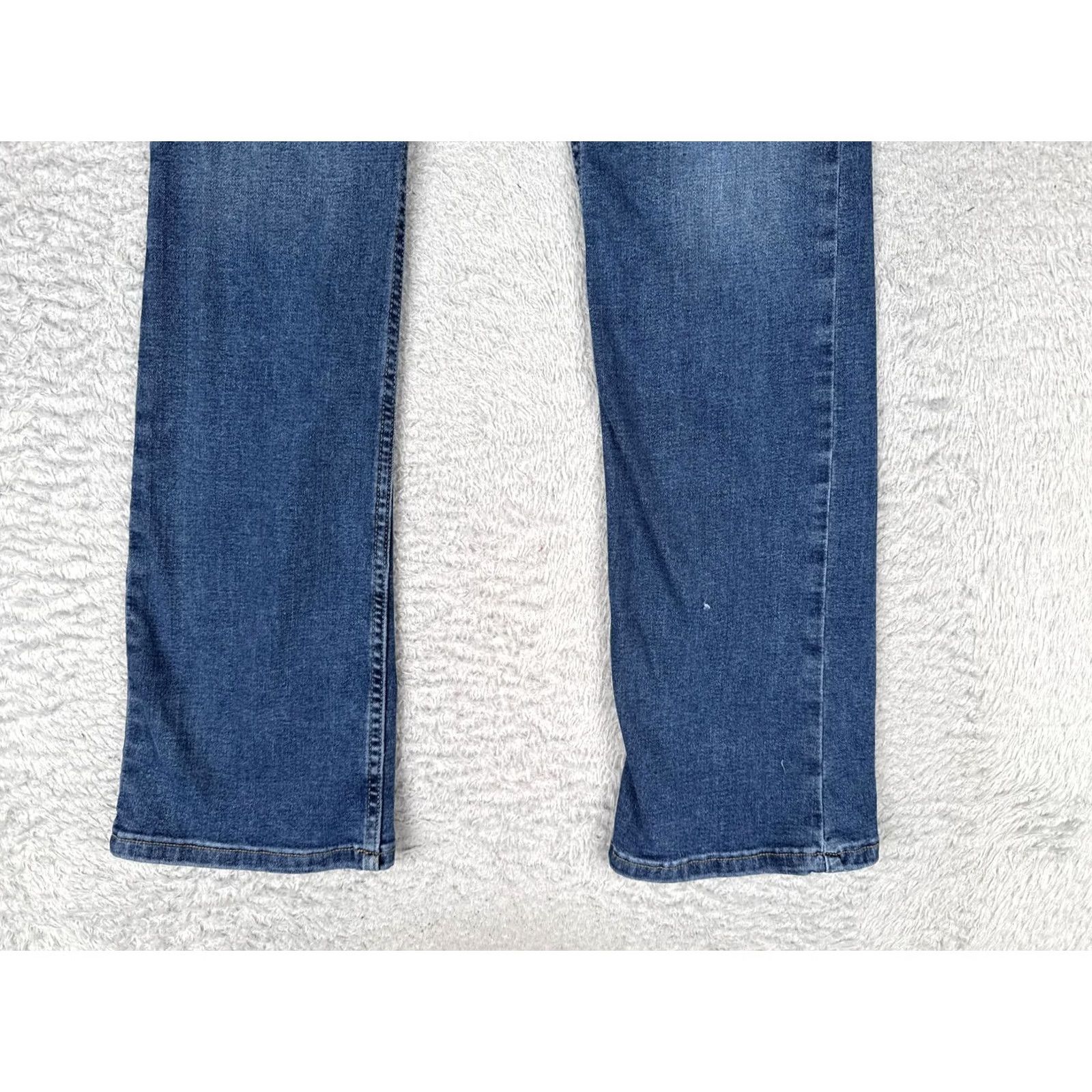 Calvin Klein Calvin Klein Jeans Womens Straight Jeans 2/26 Blue Wash Mid Rise Stretch Size 26" / US 2 / IT 38 - 2 Thumbnail