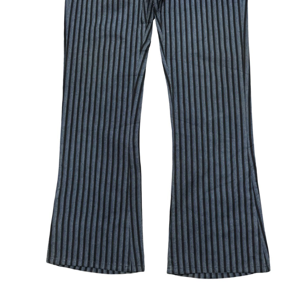 Japanese Brand EDGE RUPERT Striped Denim Flare Jeans Size US 30 / EU 46 - 6 Thumbnail