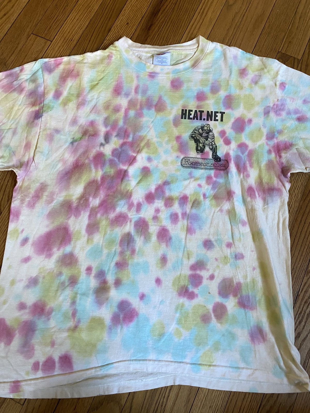 image of Playstation x Vintage 1997 Sega Heat.net Duke Nukem Promo Tee in Tie Dye, Men's (Size XL)