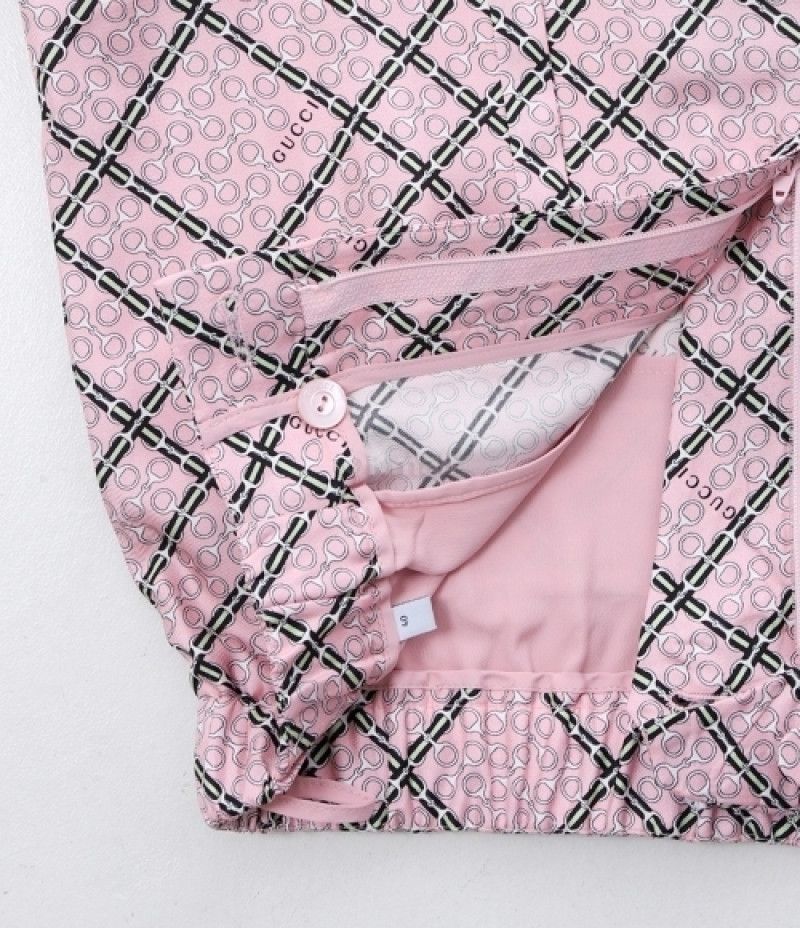 Gucci o1la5ras0526 Printed Silk Twill Trousers in Pink Size 32" / US 10 / IT 46 - 9 Thumbnail