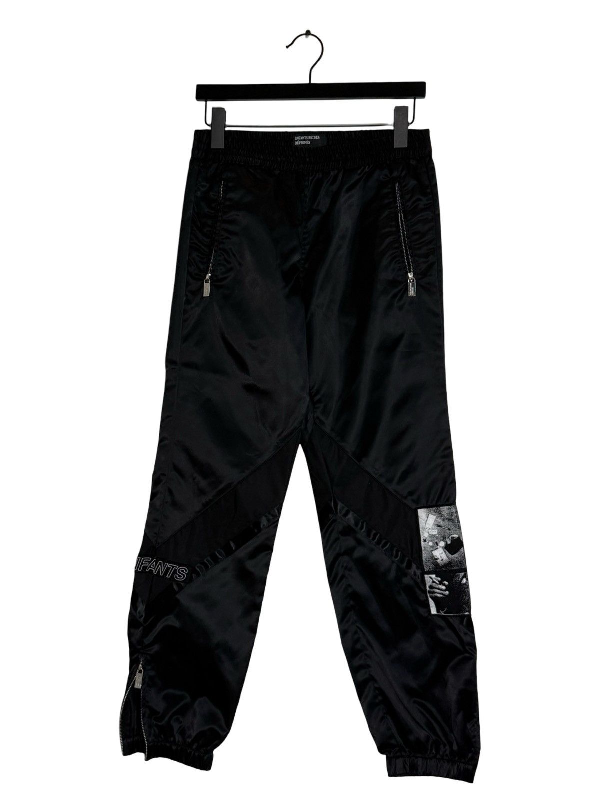 Enfants Riches Deprimes ERD Black Patch Nylon Track Pants Size US 30 / EU 46 - 1 Thumbnail