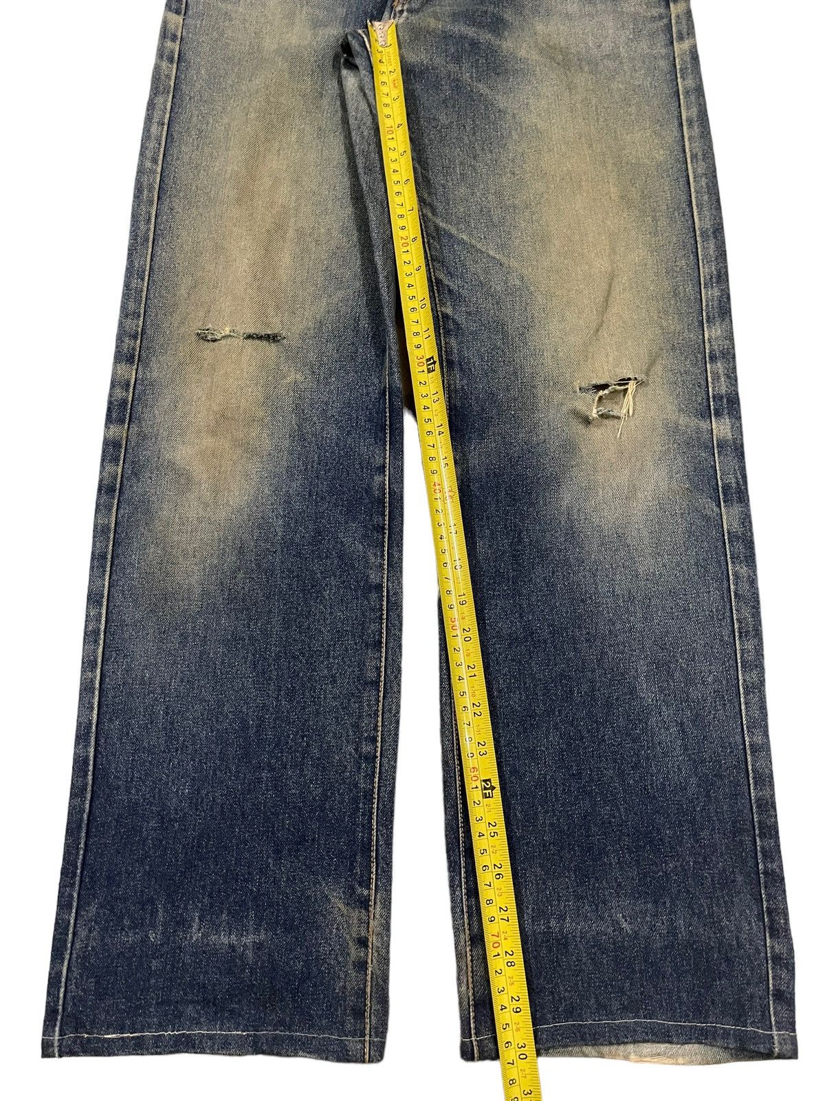 Sugar Cane Vintage Japanese Brand Mud Wash Distress Loose Jeans Size US 29 - 11 Thumbnail