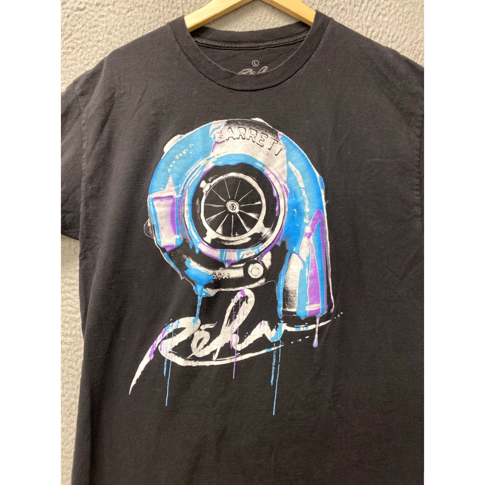 Vintage VINTAGE Garrett T-Shirt Unisex Adults Large Black Street Racing Drip Turbo Graphic Fans Size US L / EU 52-54 / 3 - 2 Thumbnail