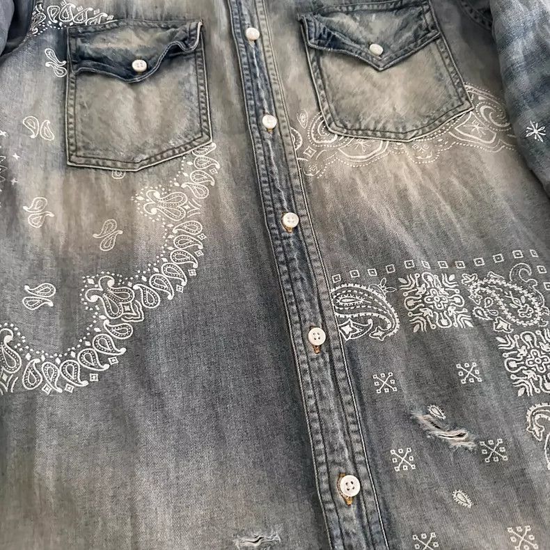 Amiri Amiri 21SS Screen Print Bandana Shirt Size US S / EU 44-46 / 1 - 4 Thumbnail