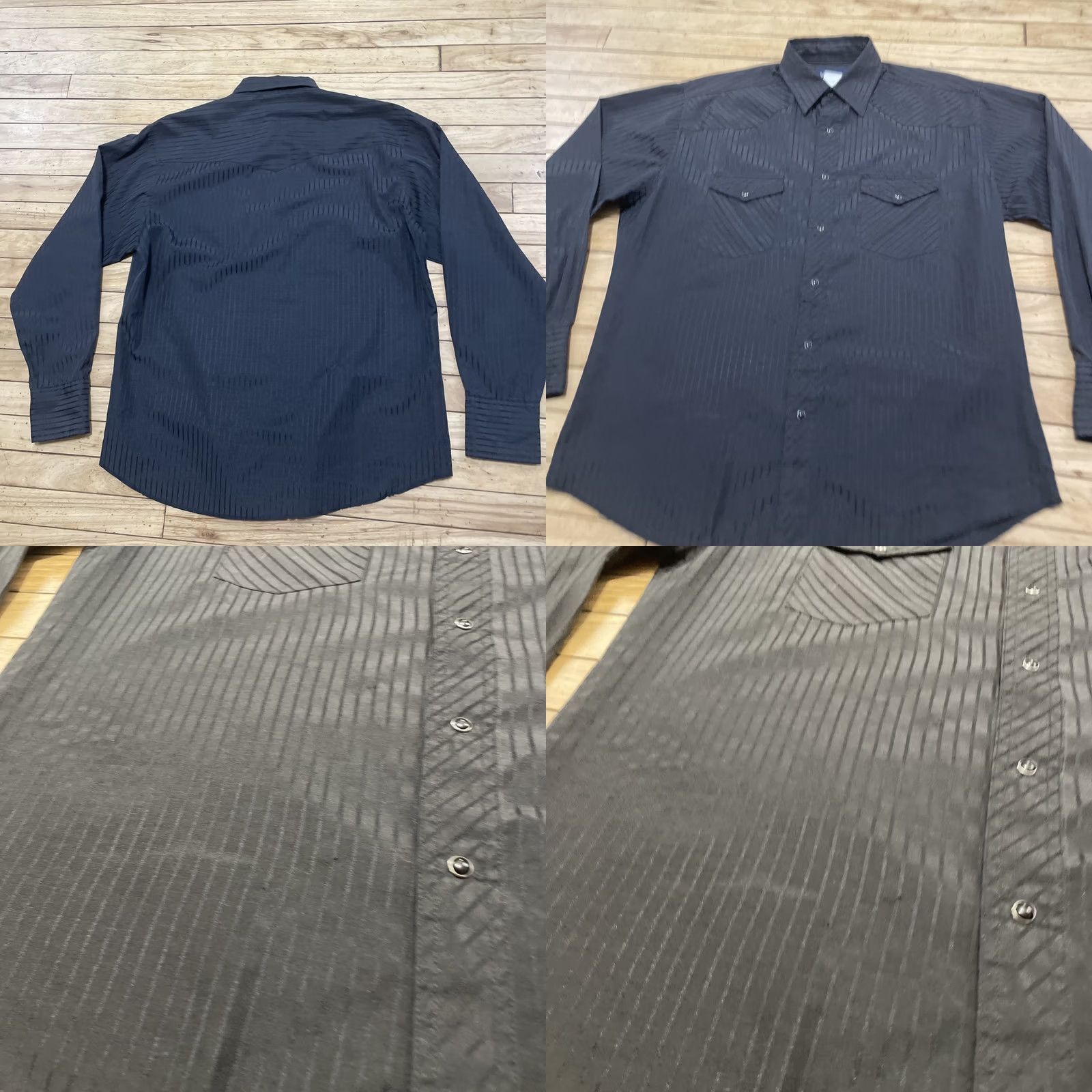 Wrangler Wrangler Pearl Snap Western Shirt Men L Black Cowboy Vintage Large Rockabilly Size US L / EU 52-54 / 3 - 9 Thumbnail