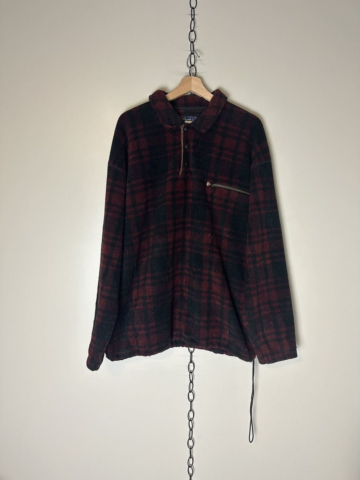 Vintage Vintage Muskoka 1/4 Zip-up Plaid Fleece Size XL Size US XL / EU 56 / 4 - 1 Thumbnail